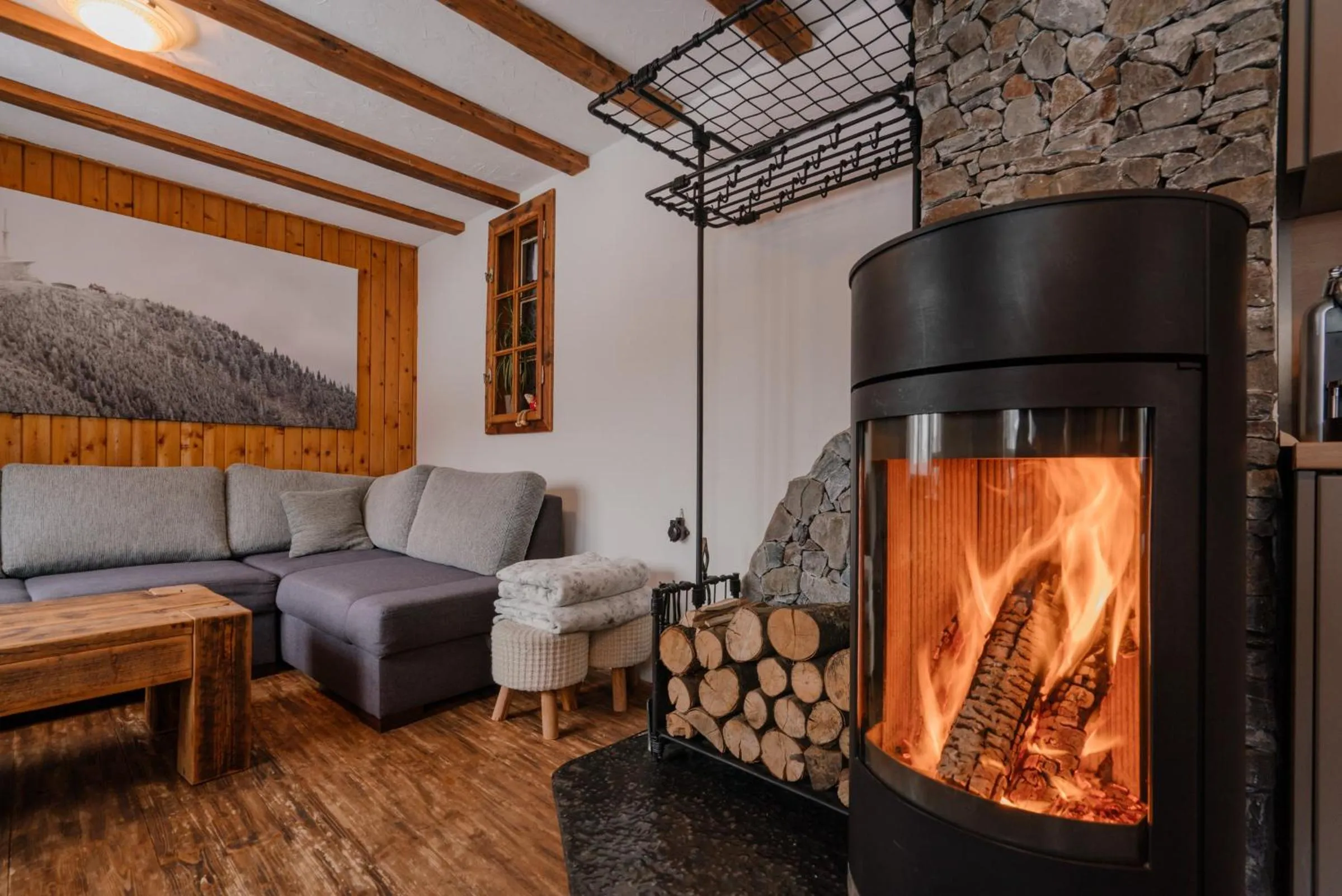 Living room in Chaloupka na stráni