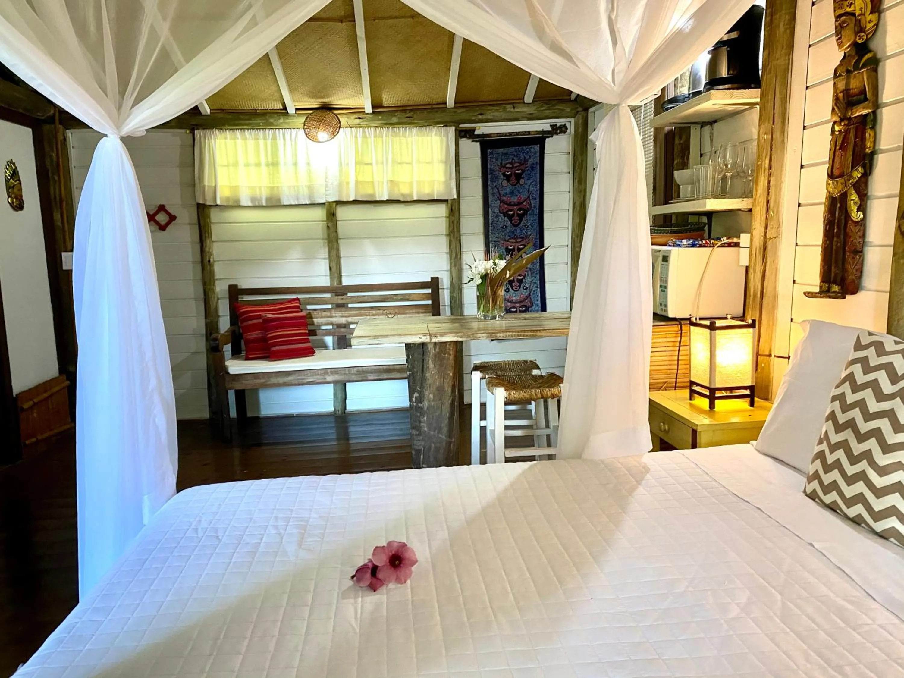 Bed in Pousada Bungalow