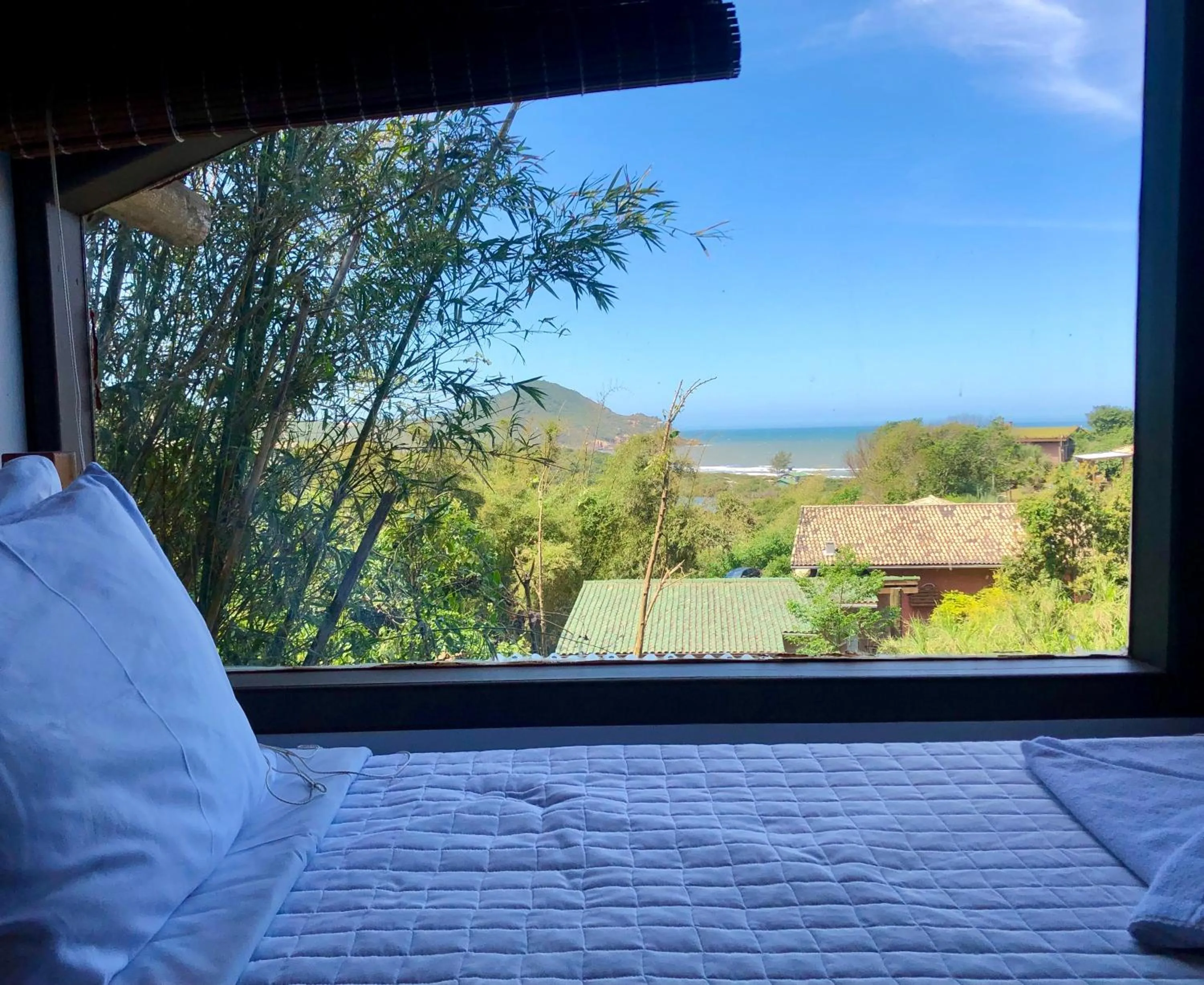 Bed in Pousada Bungalow