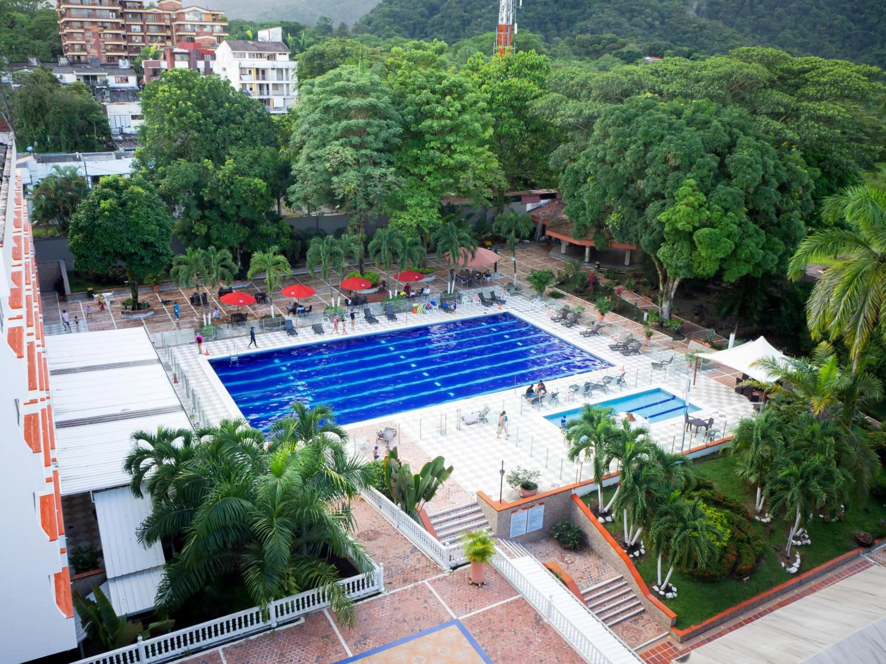 Pool view in Hotel del Llano