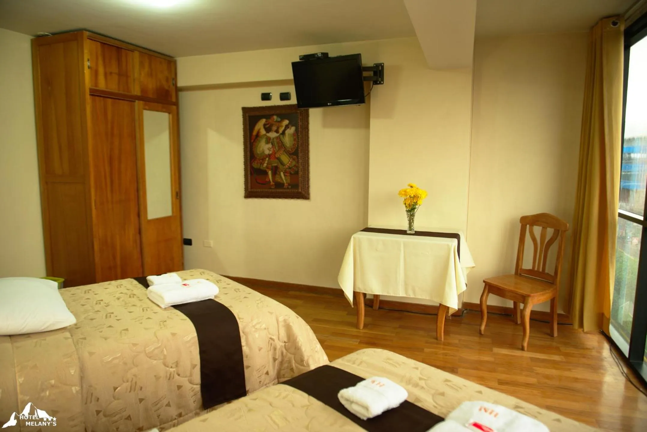 Bed in Hotel Melanys