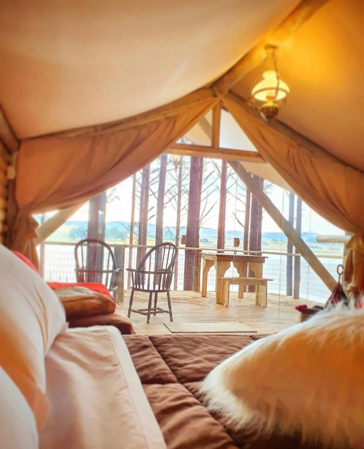 Balcony/Terrace, Bed in Tedesco Eco Park