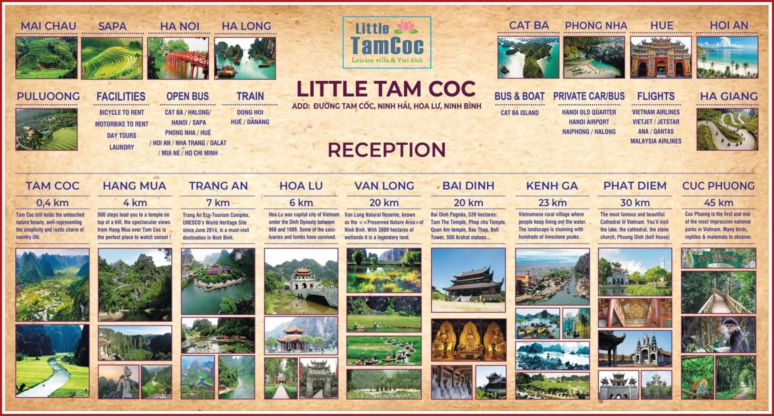 Nearby landmark in LittleTamCoc Boutique Villa Ninh Binh