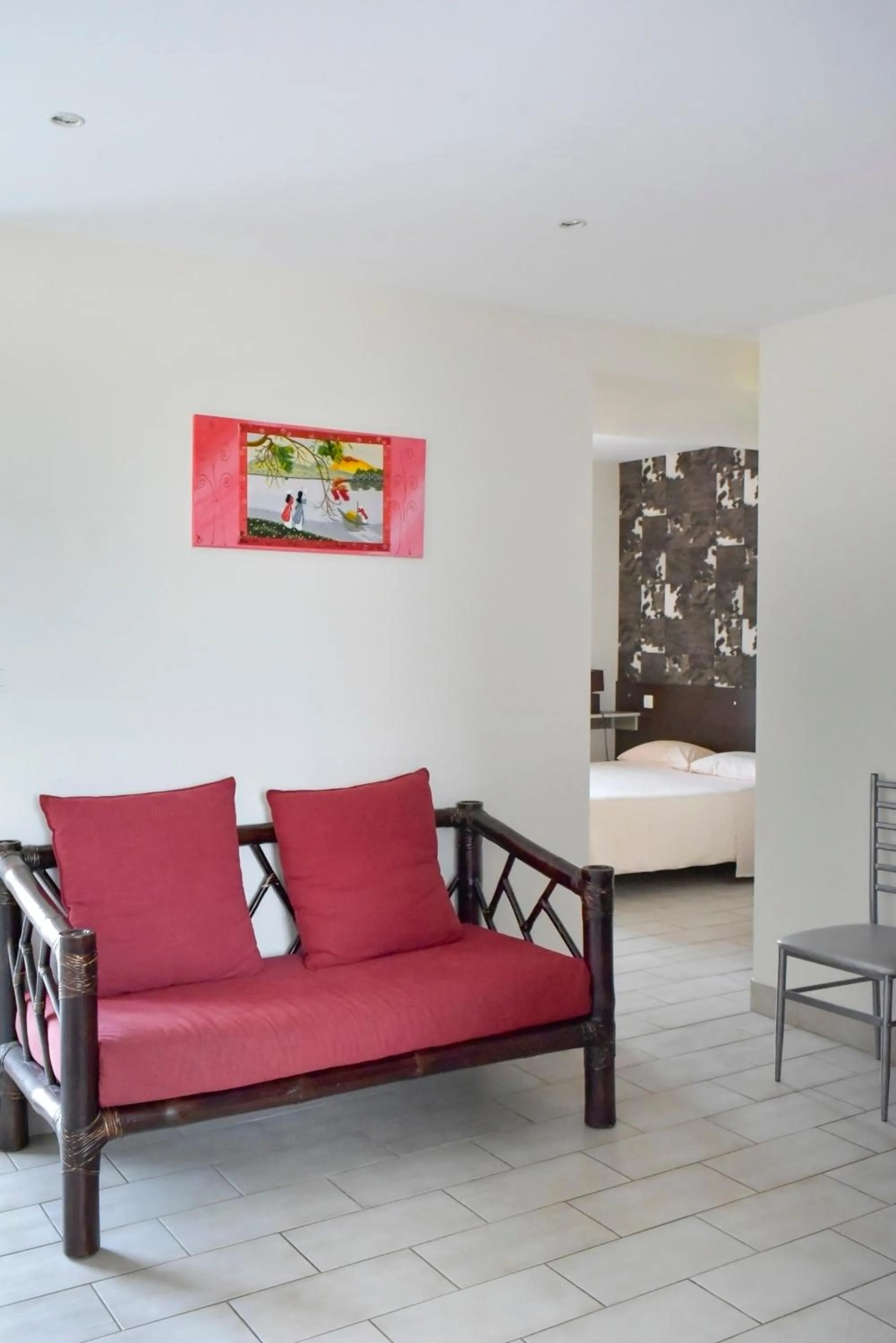 Seating area, Bed in Domaine de Kerzuat