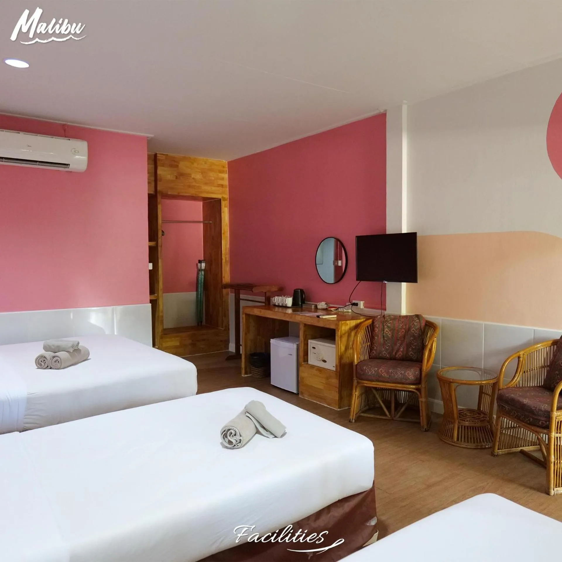 Area and facilities, Bed in Malibu Samed Resort