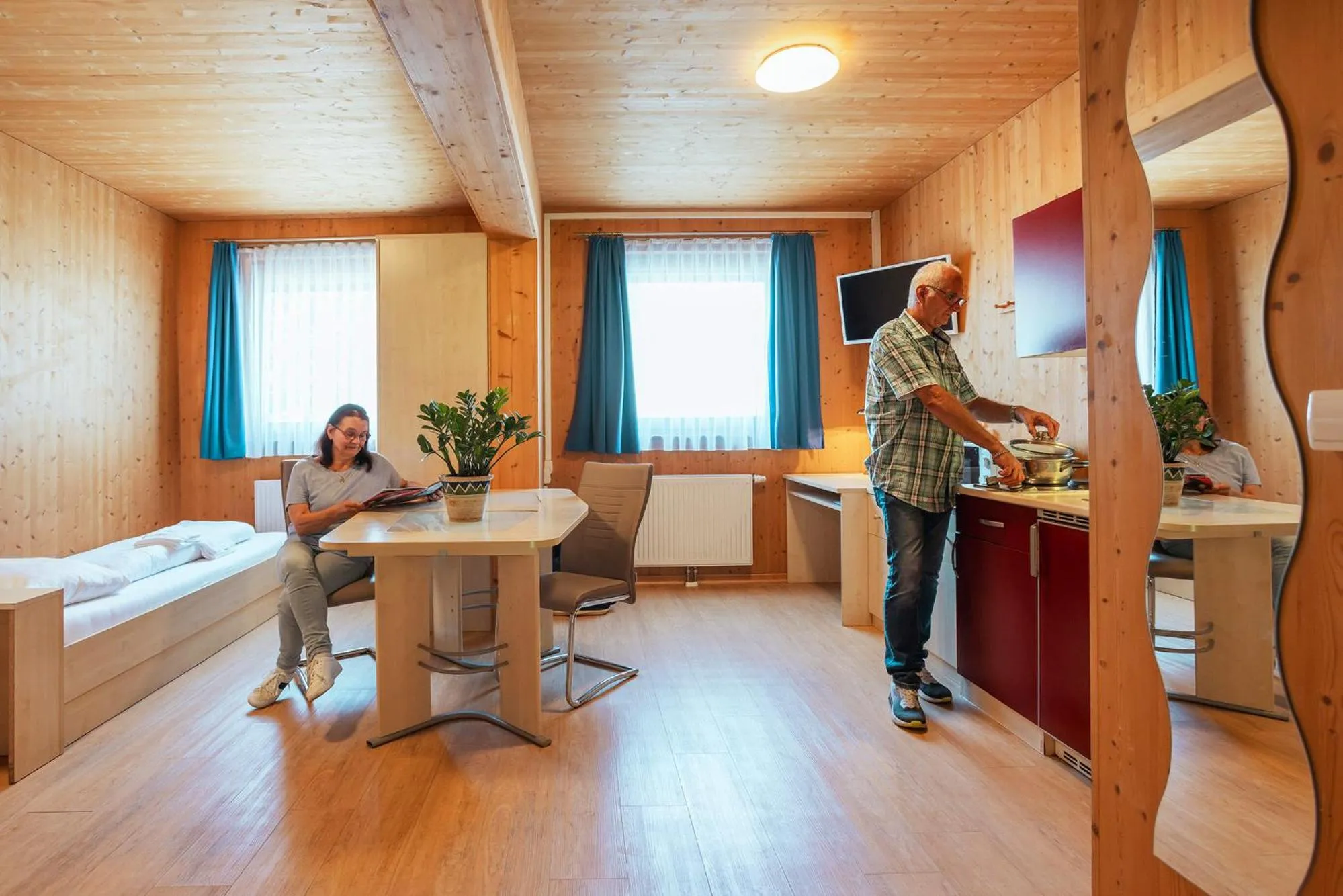 Bed in Gästehaus Aquilin