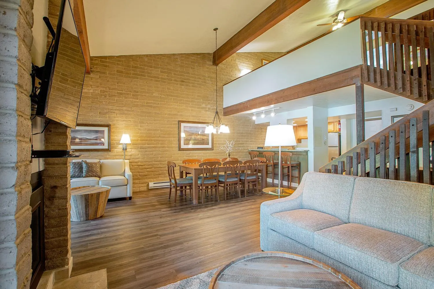 Living room in Sandstone Creek Club Condominiums