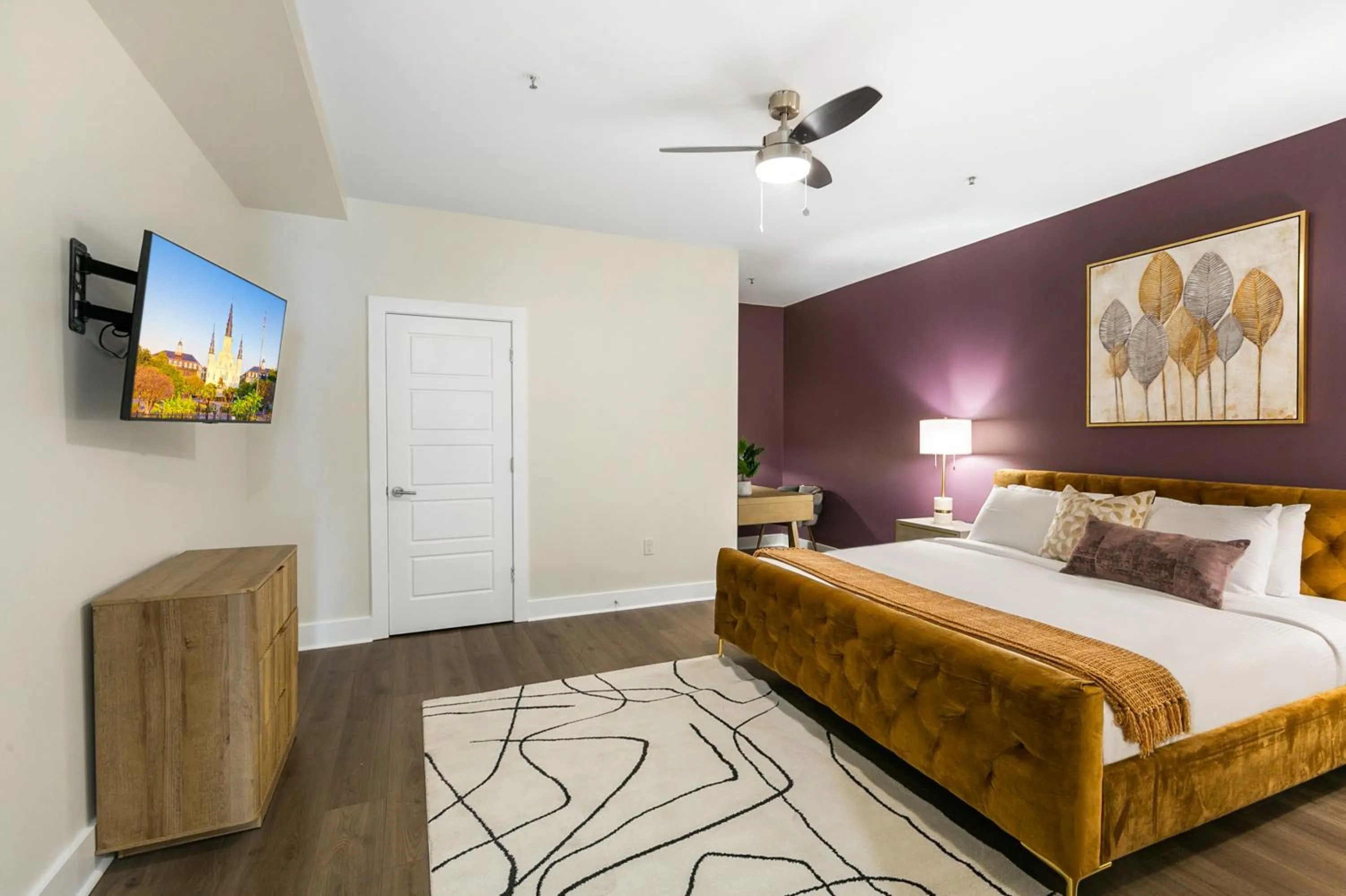 Bedroom, Bed in Modern & Fully Furnished Apartments in the Heart of the City