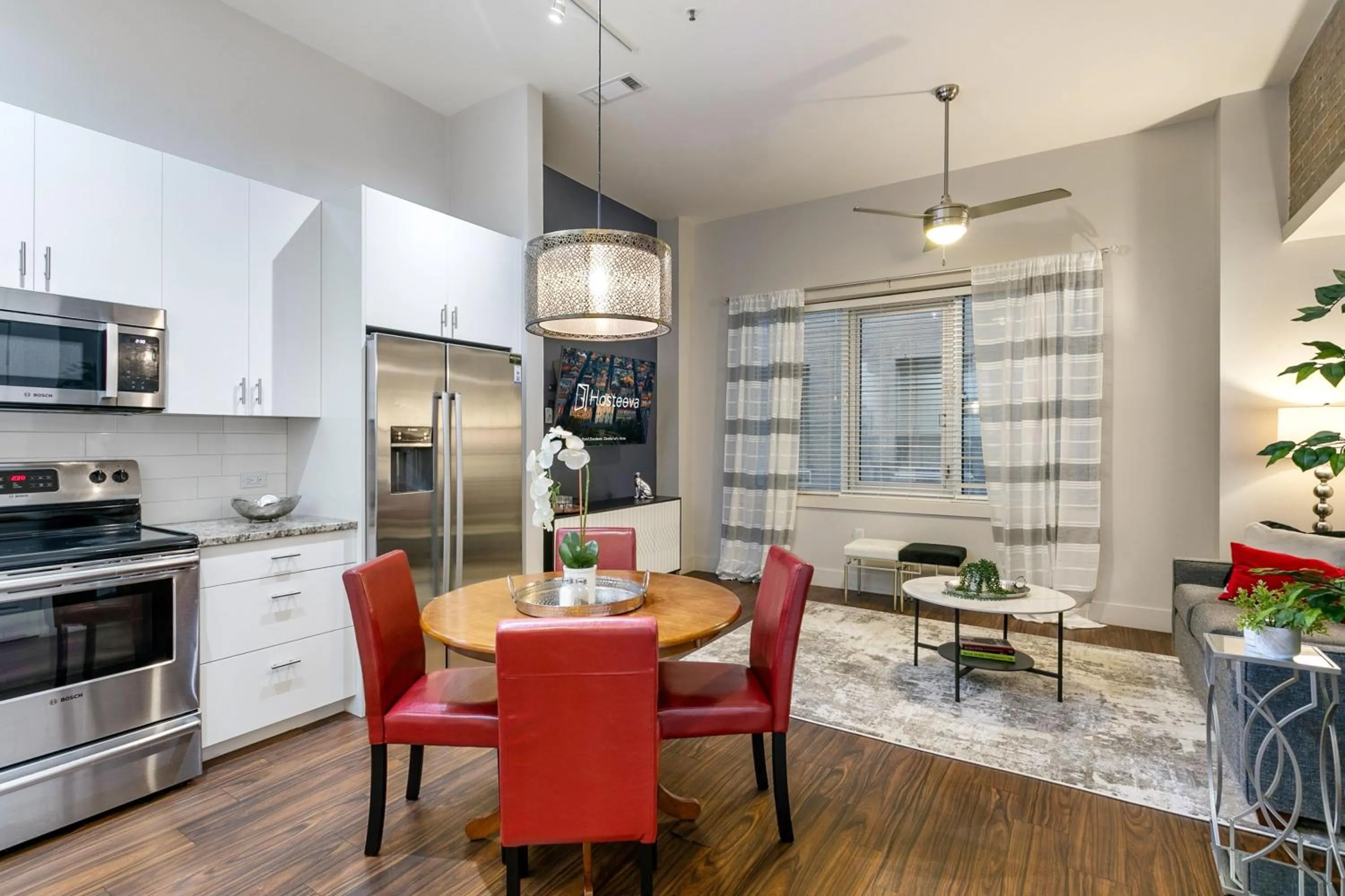 Kitchen or kitchenette in Modern & Fully Furnished Apartments in the Heart of the City