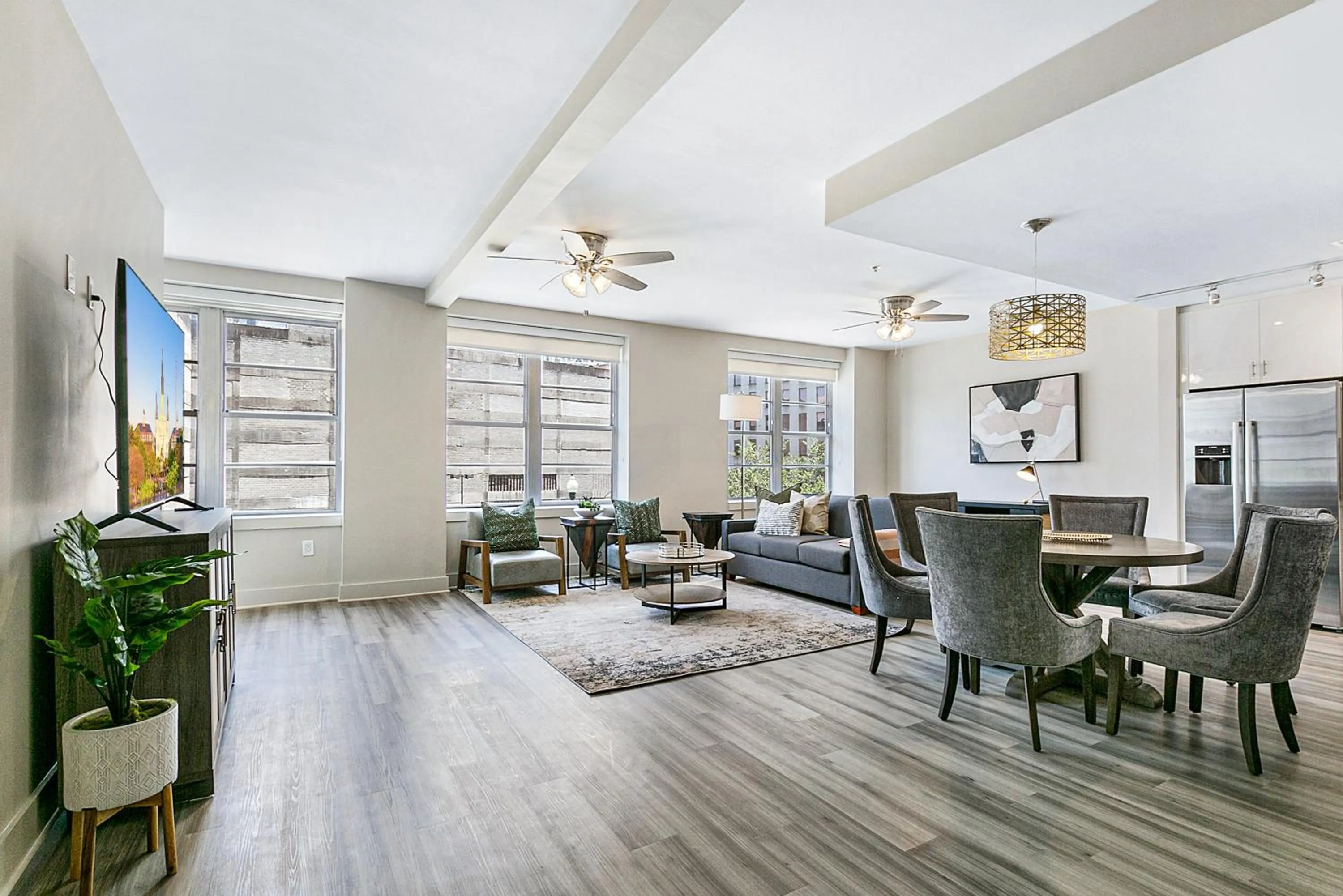 Living room in Modern & Fully Furnished Apartments in the Heart of the City