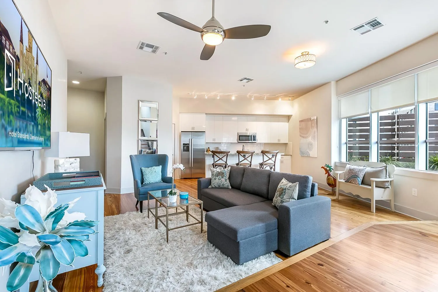 Living room in Modern & Fully Furnished Apartments in the Heart of the City