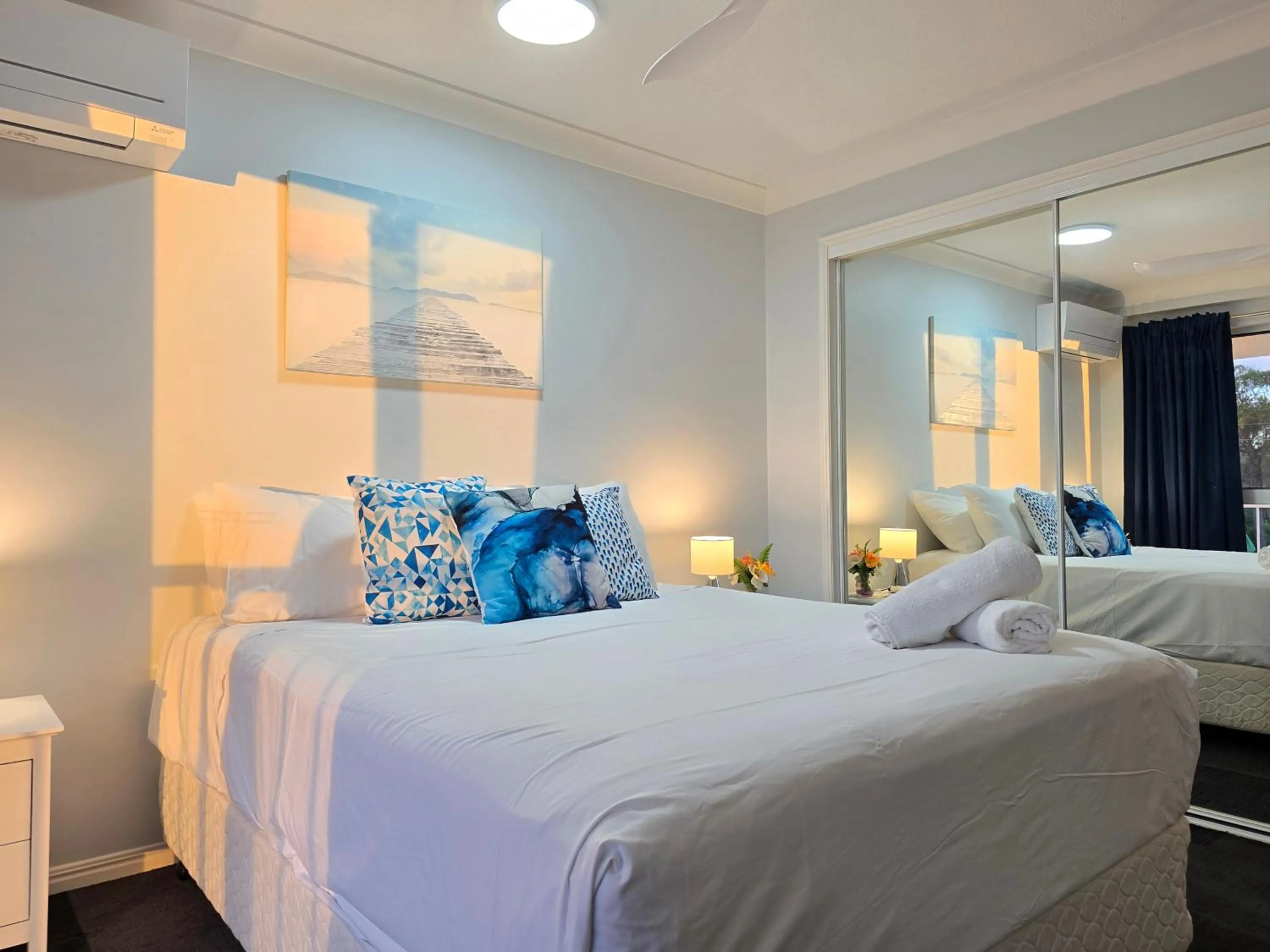 Bedroom, Bed in Fairways Golf & Beach Retreat Bribie Island