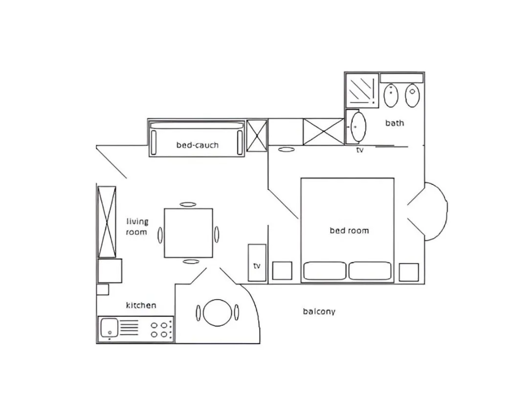Floor plan in Residence Le Vele
