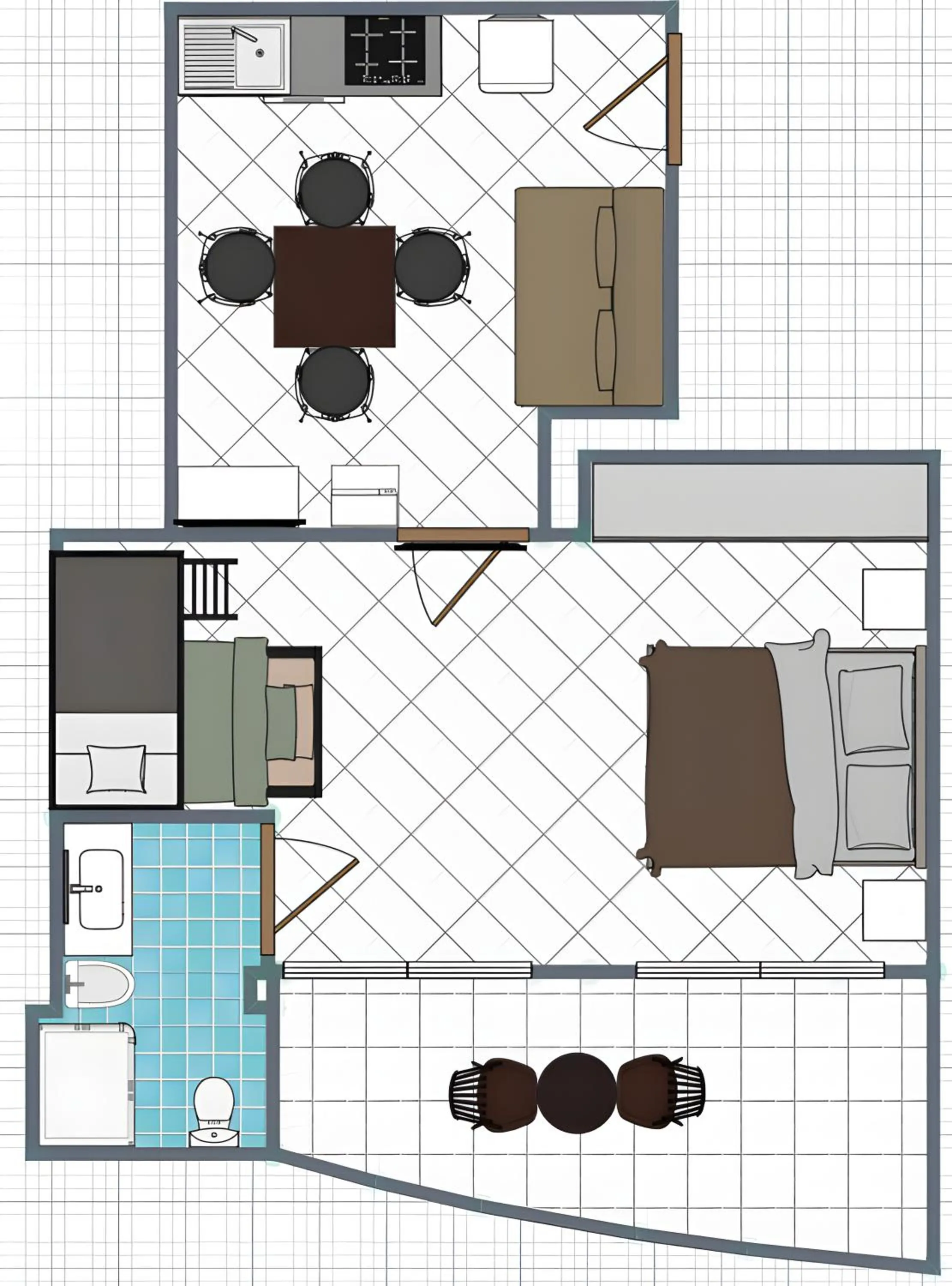 Floor plan in Residence Le Vele