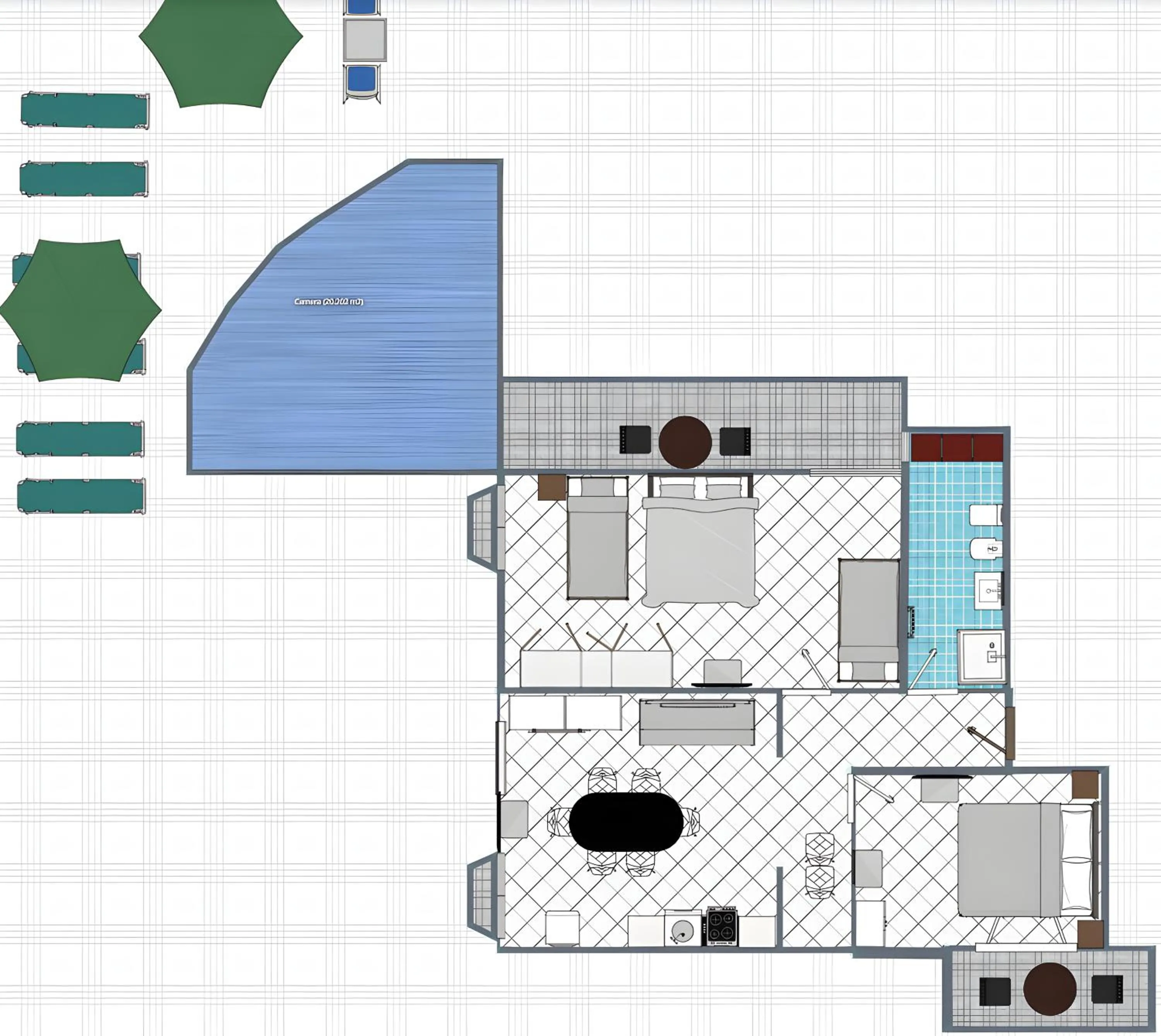 Floor plan in Residence Le Vele