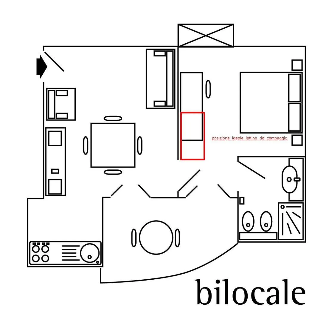 Floor plan in Residence Le Vele