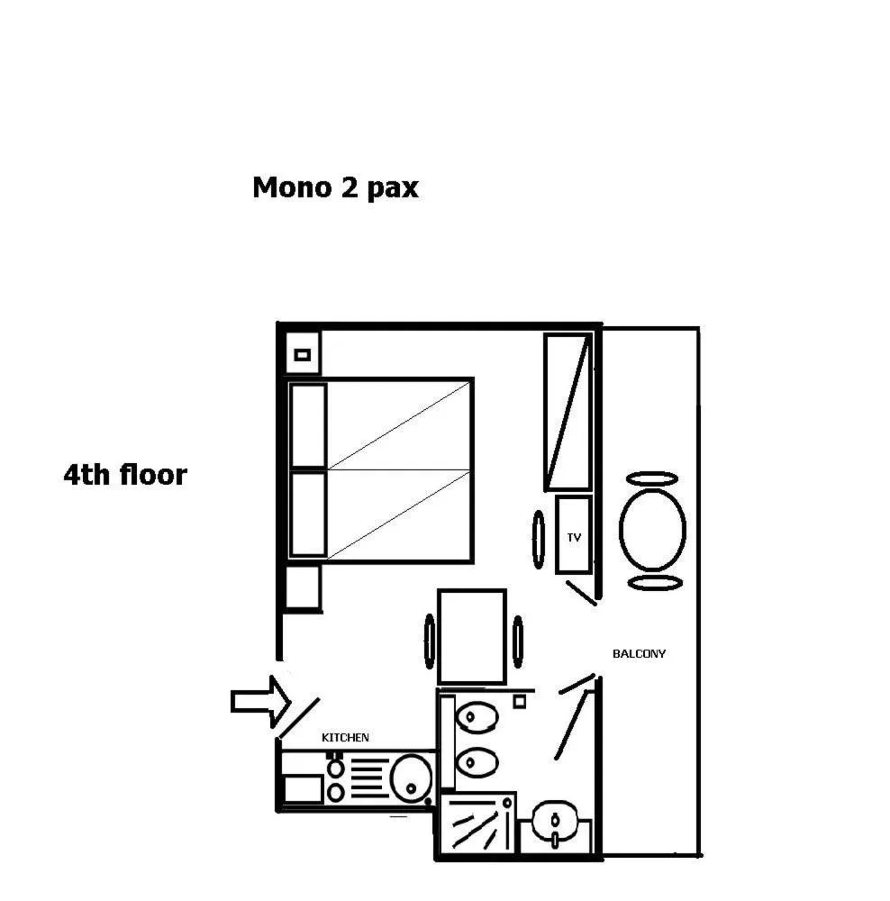 Floor plan in Residence Le Vele