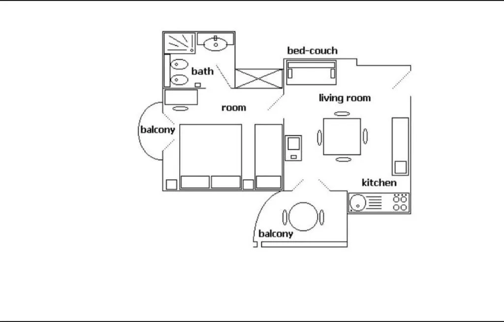 Floor plan in Residence Le Vele