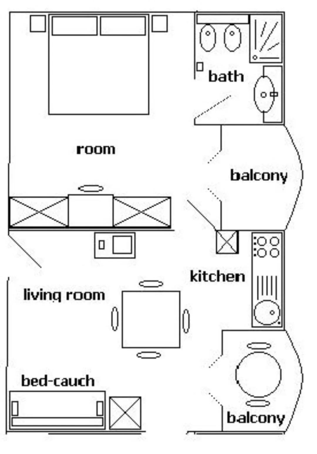 Floor plan in Residence Le Vele