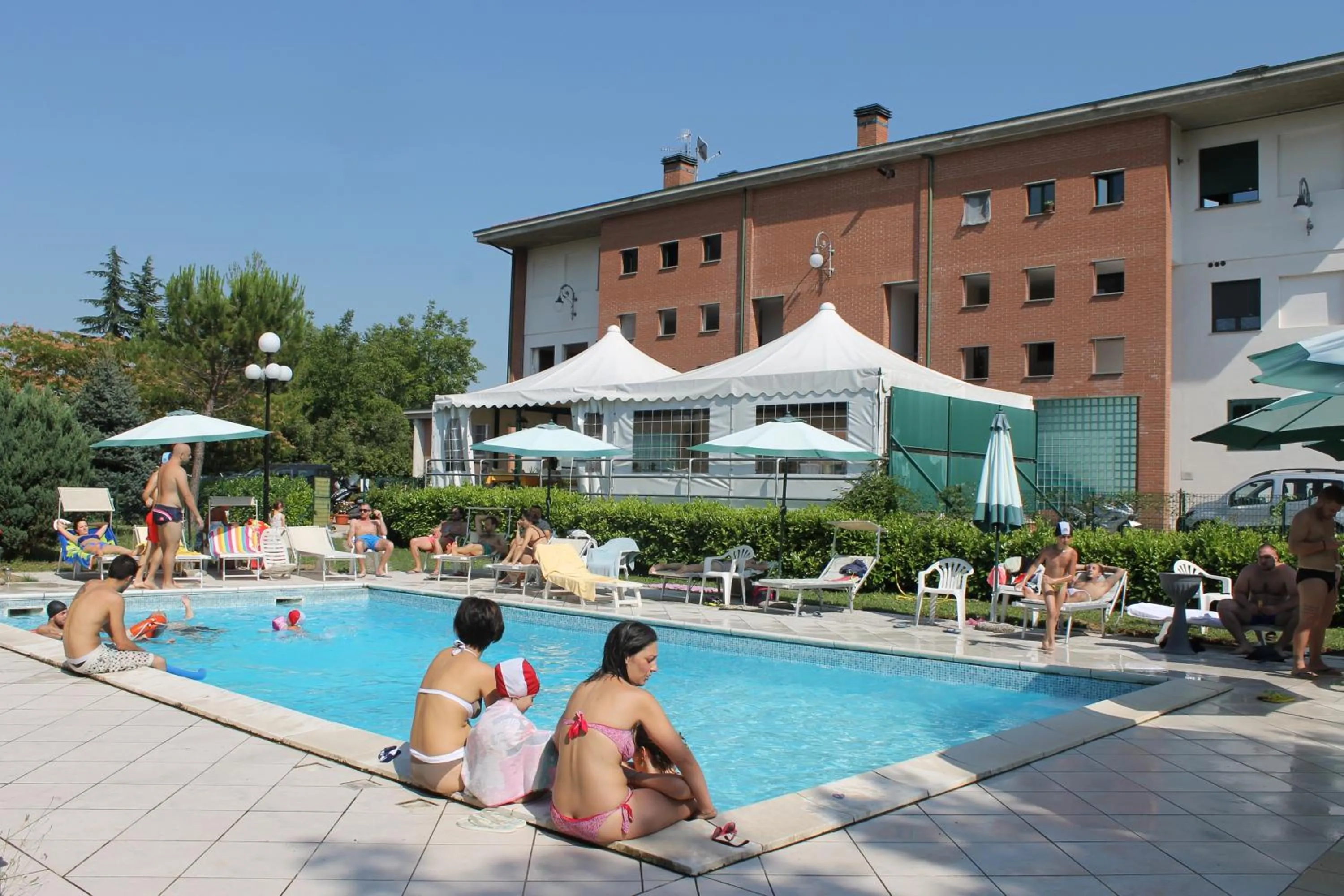 Pool view in Residence La Piscina