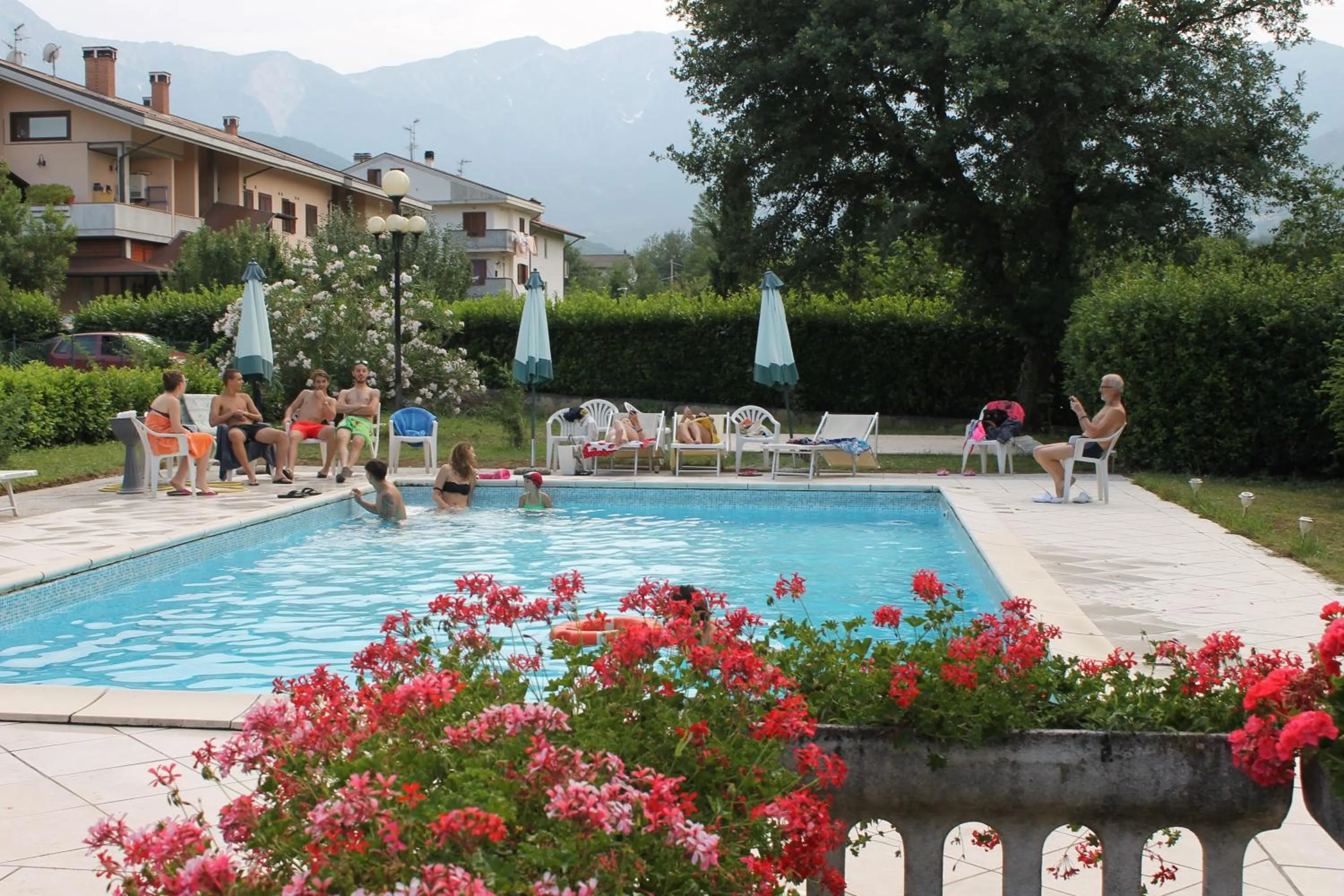 Pool view in Residence La Piscina
