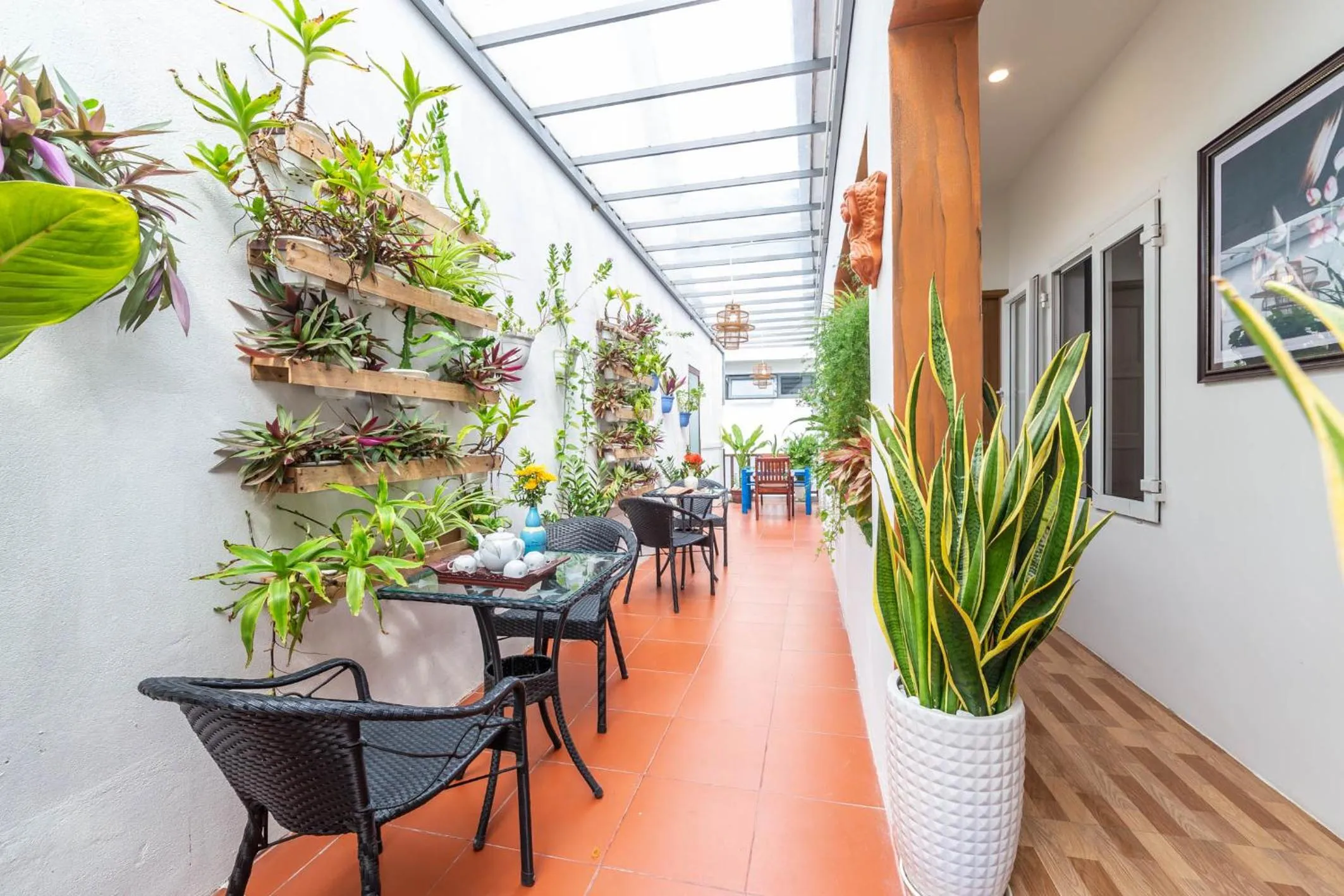 Garden in An Bang beach White Sand Sea Villa