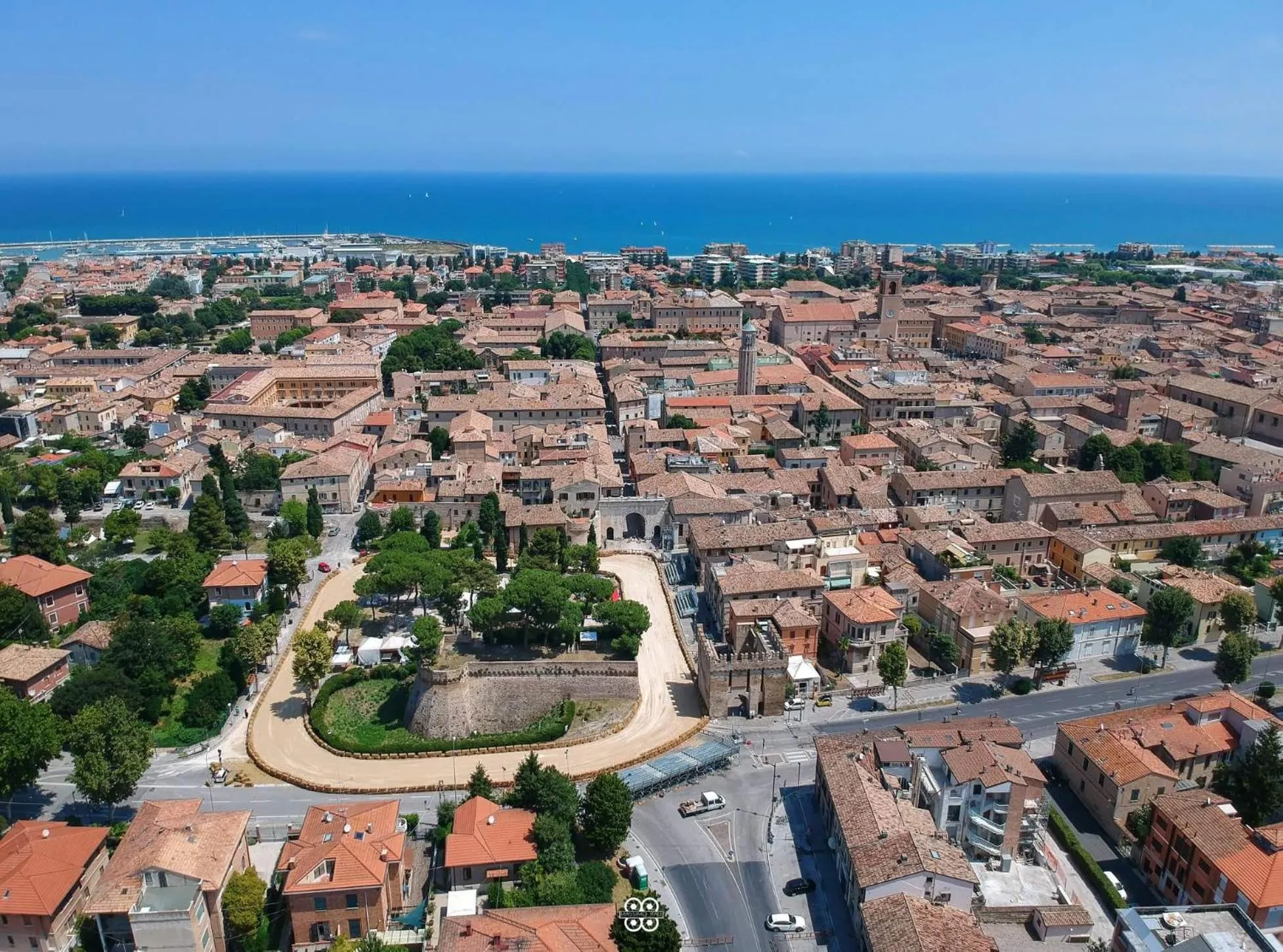 Bird's eye view in Hotel De La Ville depandance di Hotel Augustus