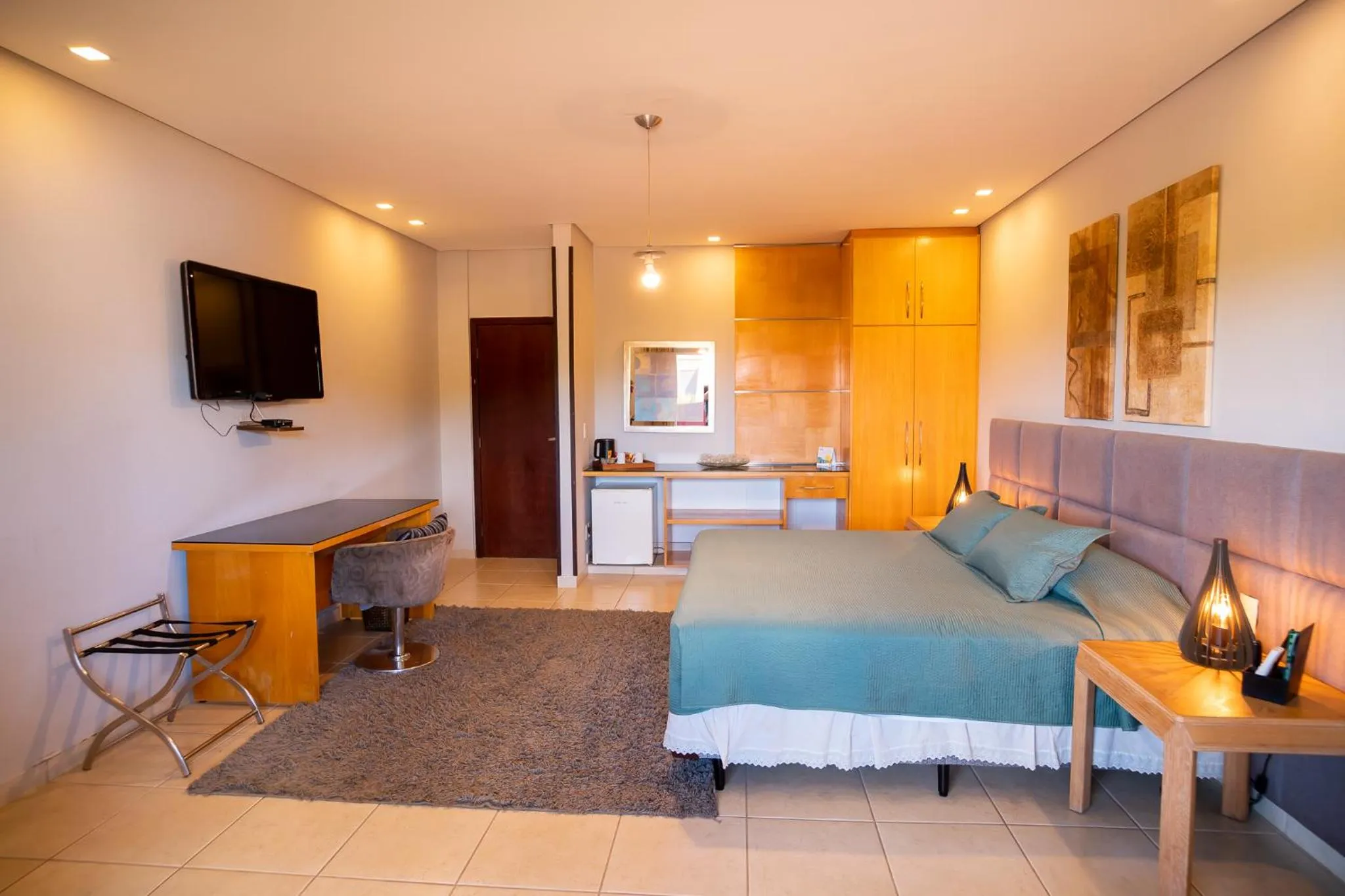 Bed in Hotel das Palmeiras