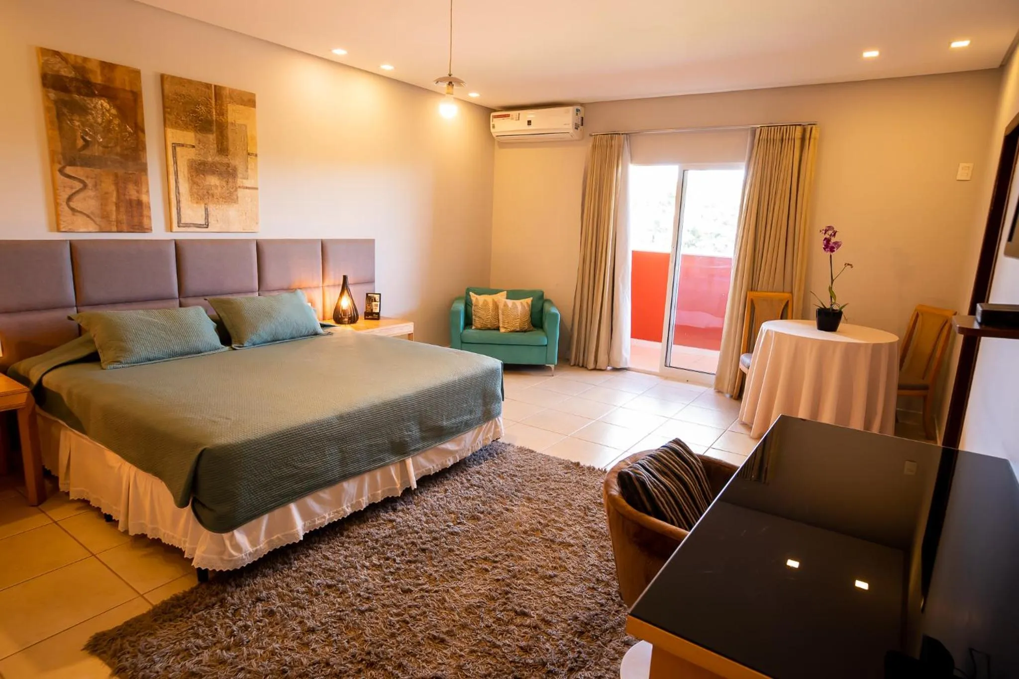 Bed in Hotel das Palmeiras