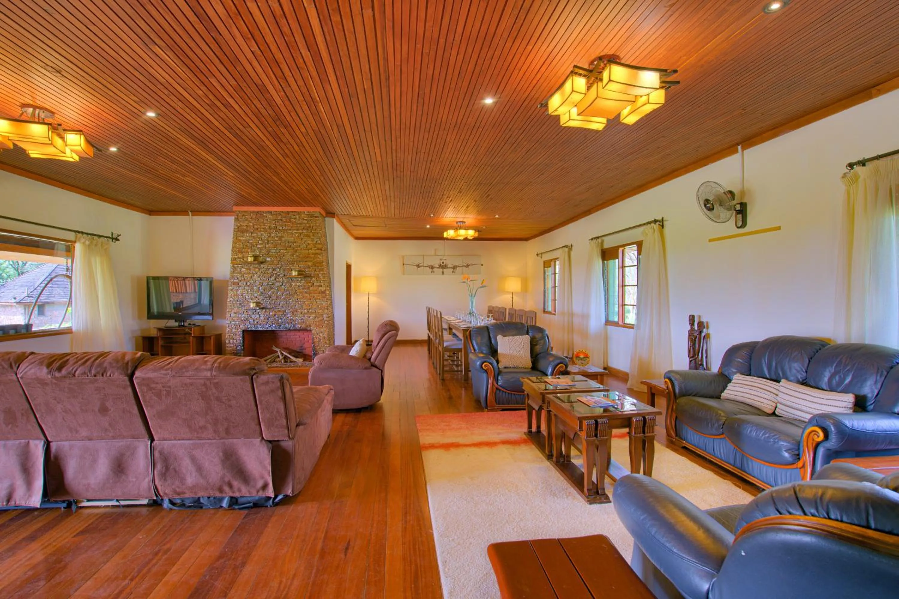 Communal lounge/ TV room in Muthu Keekorok Lodge, Maasai Mara, Narok