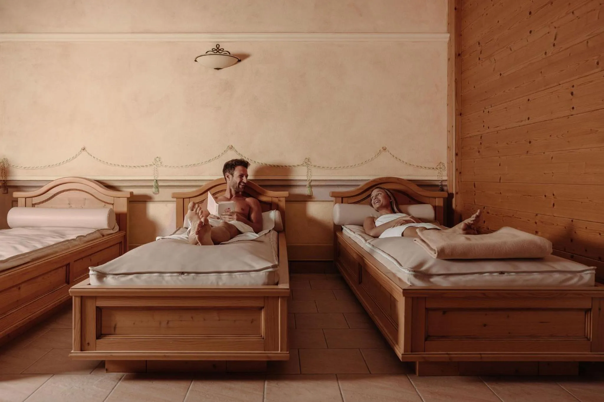 Sauna, Bed in Resl Resort