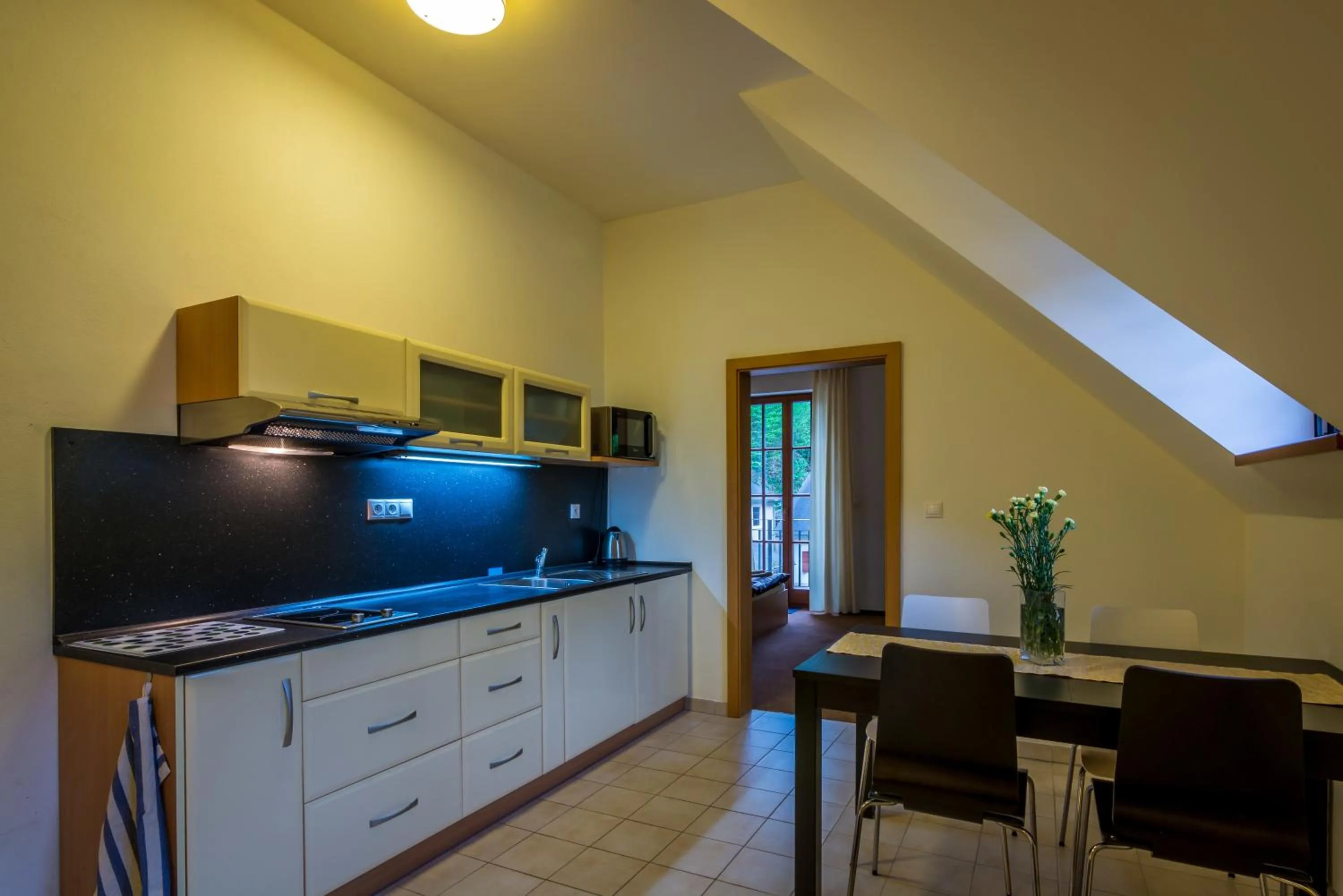 Kitchen or kitchenette in Apartmány Weissov Dom