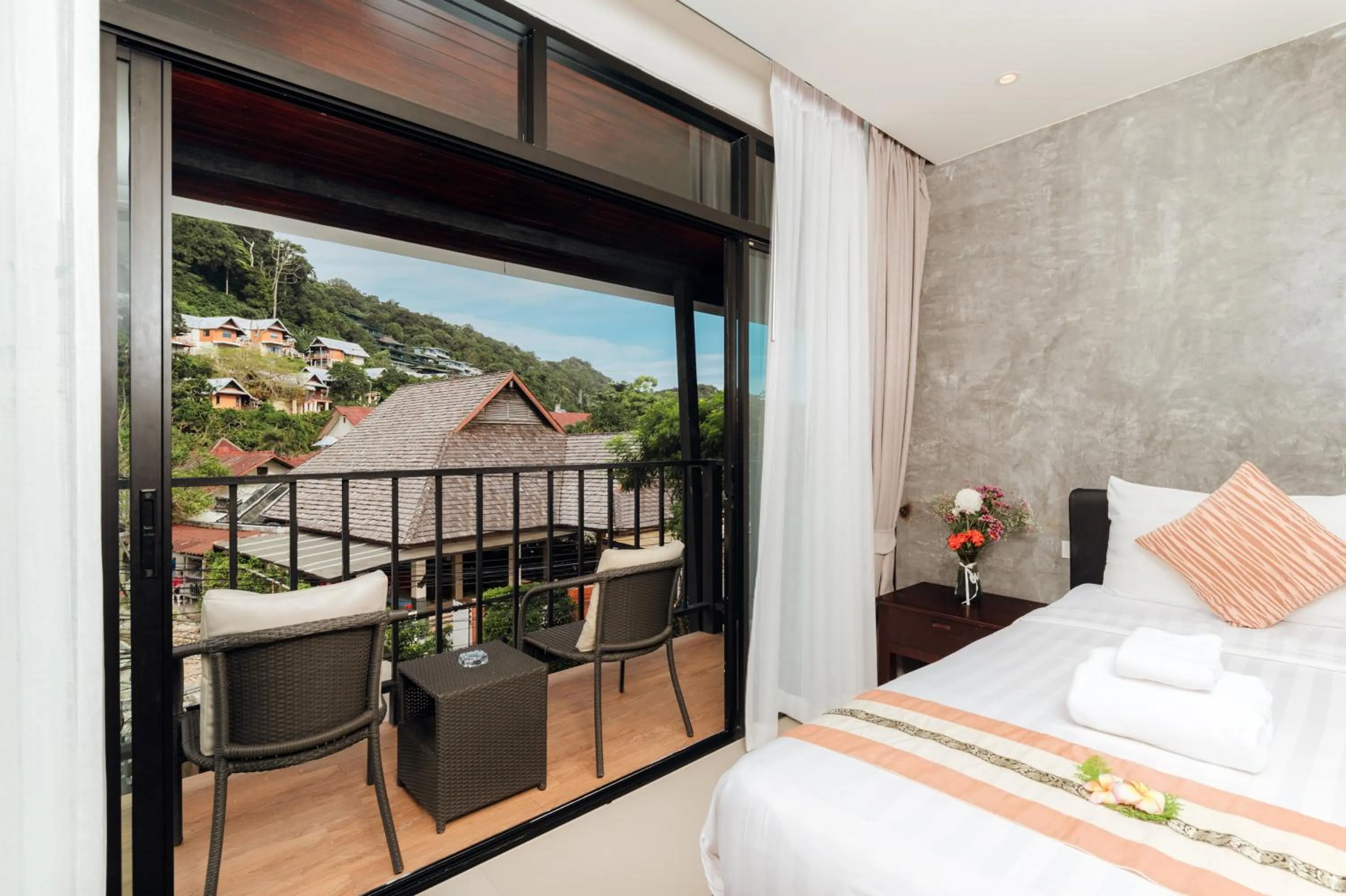 Balcony/Terrace, Bed in Ibiza House Phi Phi