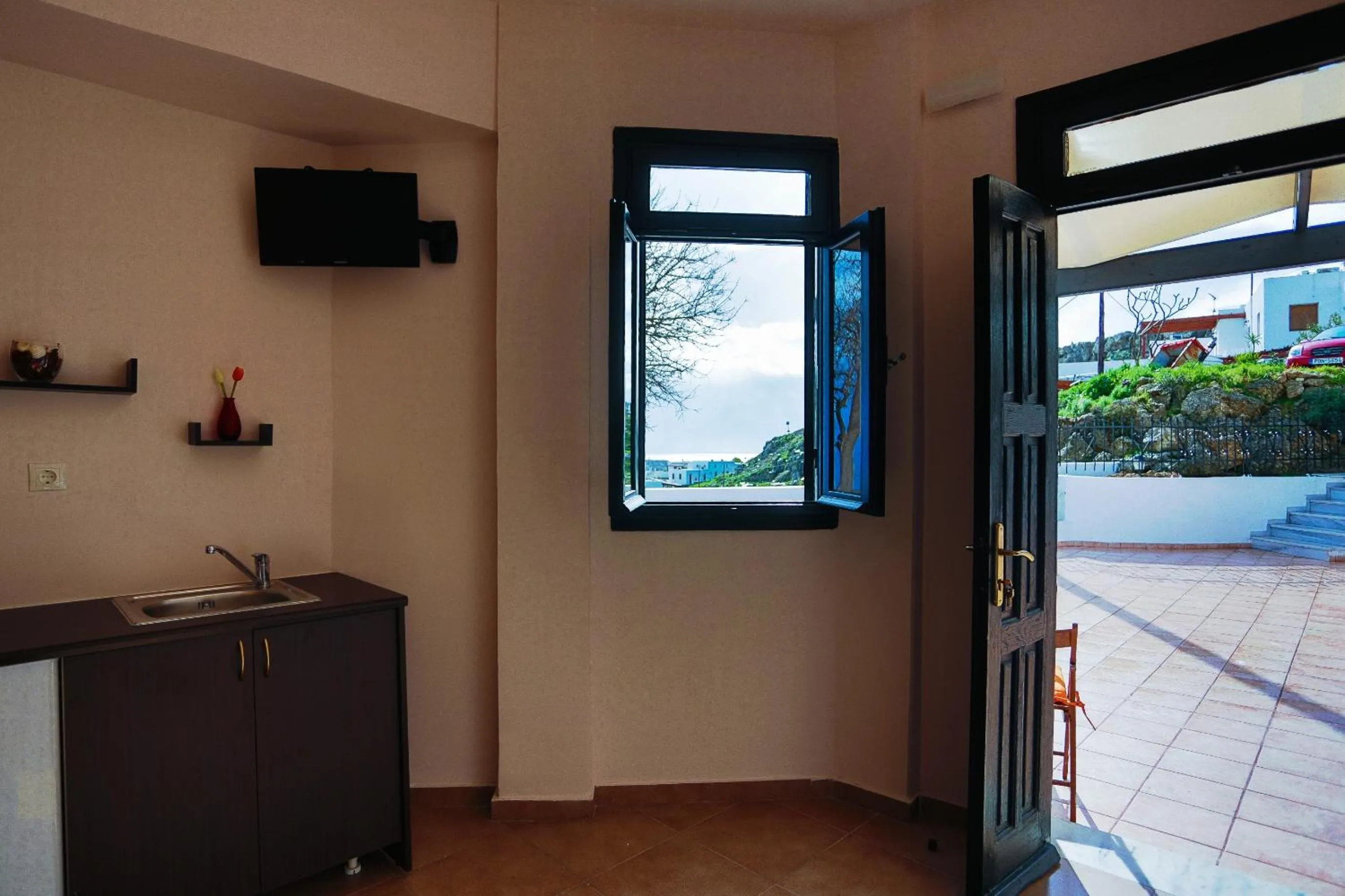 TV and multimedia in Little Lindos Sea View Studios