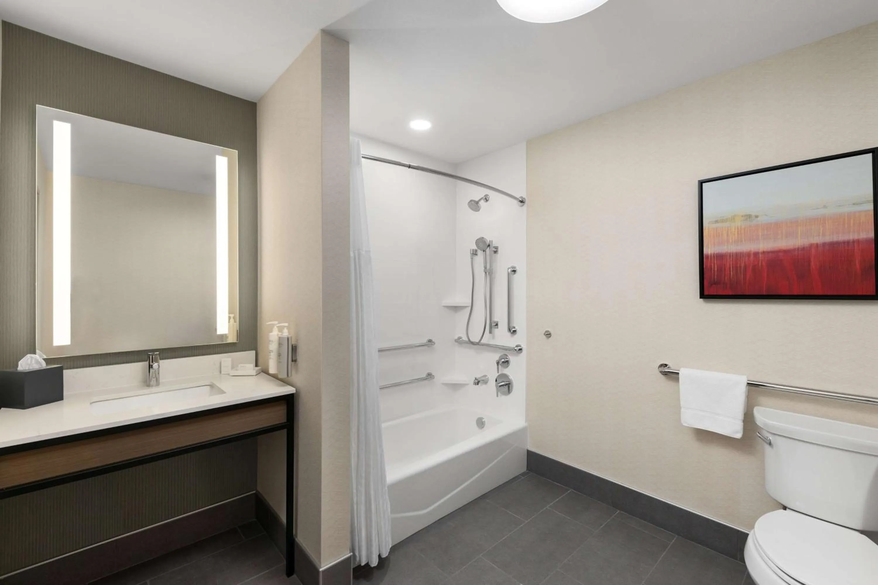 Bathroom in Hilton Garden Inn Spokane Airport