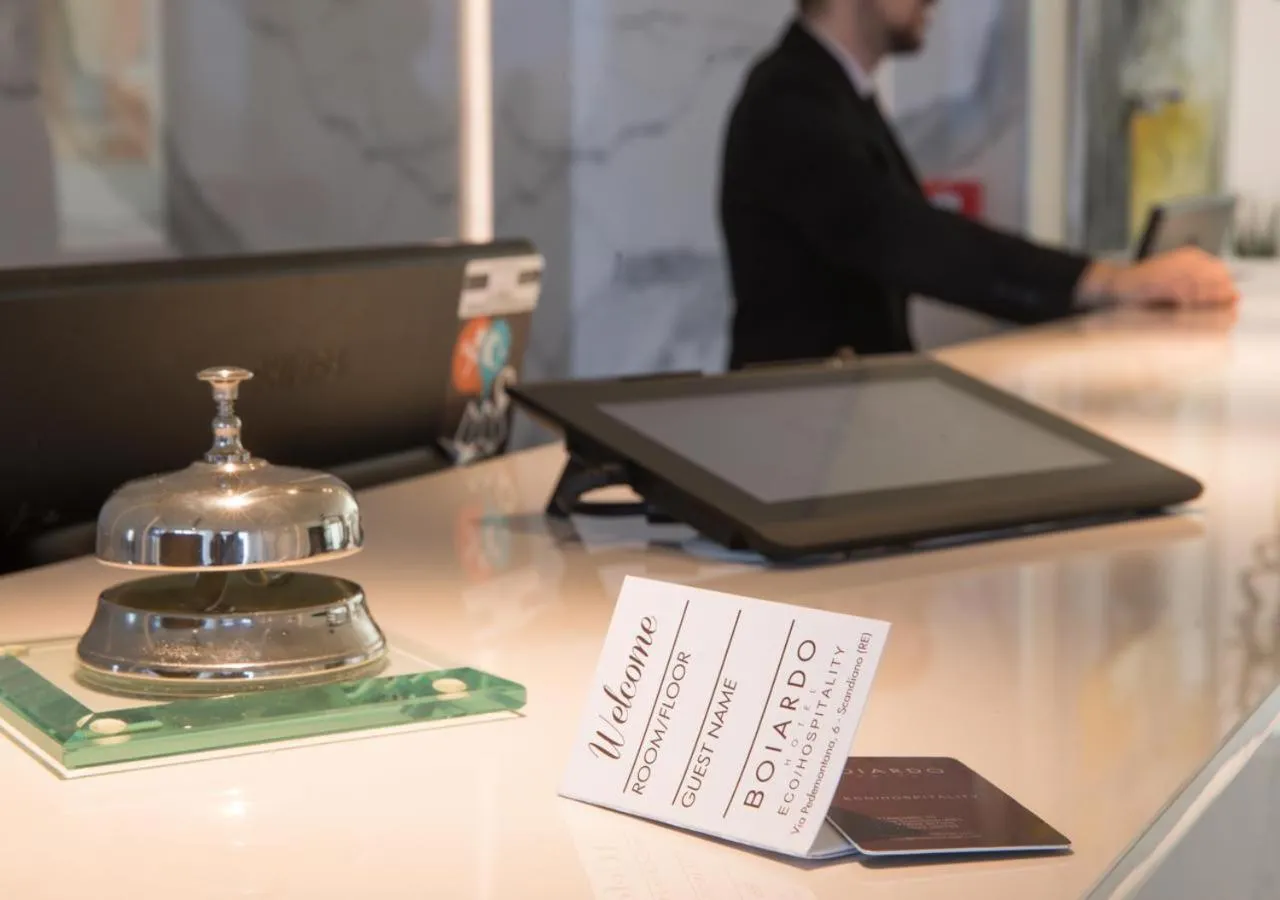Lobby or reception in Boiardo Hotel