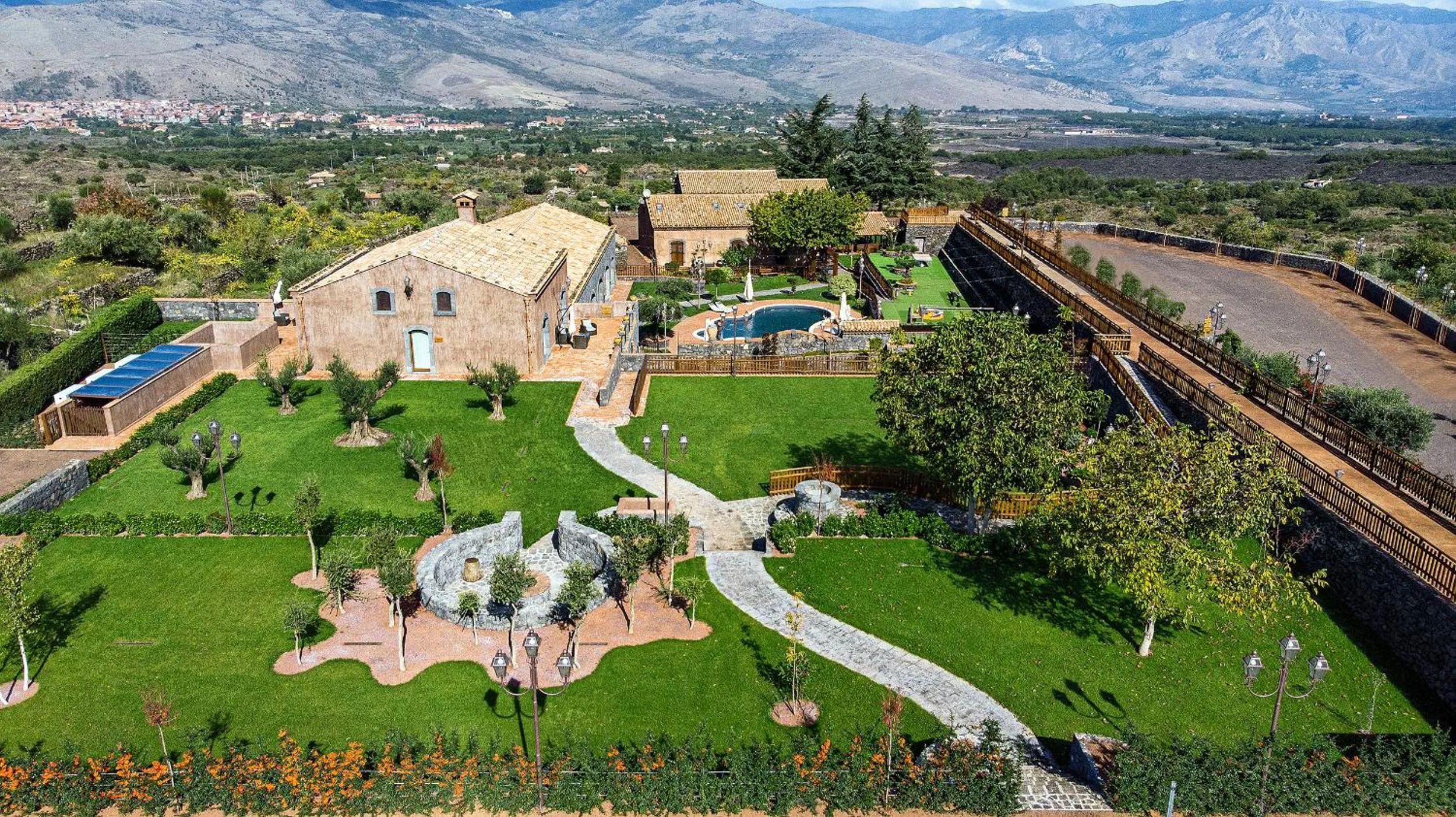 Bird's eye view in Etna Quota Mille Boutique Hotel, Typical Sicilian Food & Wine