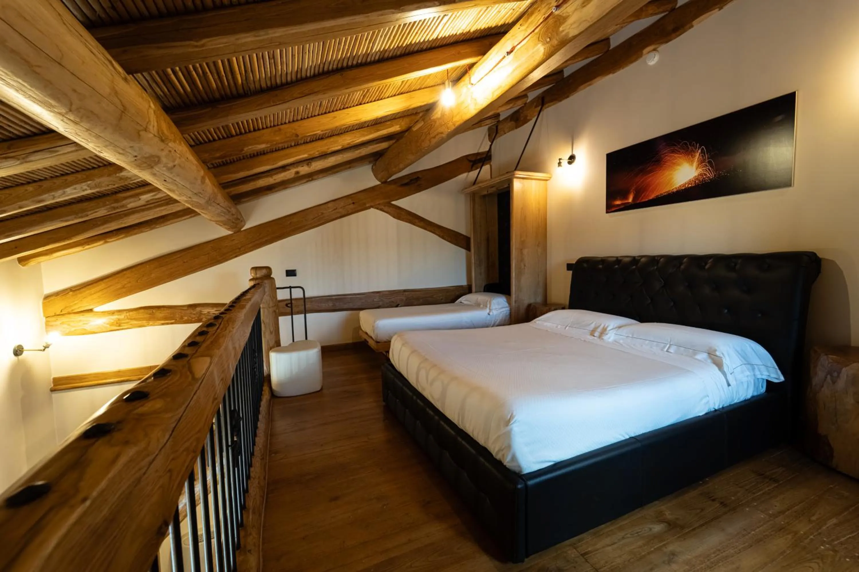 Bedroom, Bed in Etna Quota Mille Boutique Hotel, Typical Sicilian Food & Wine