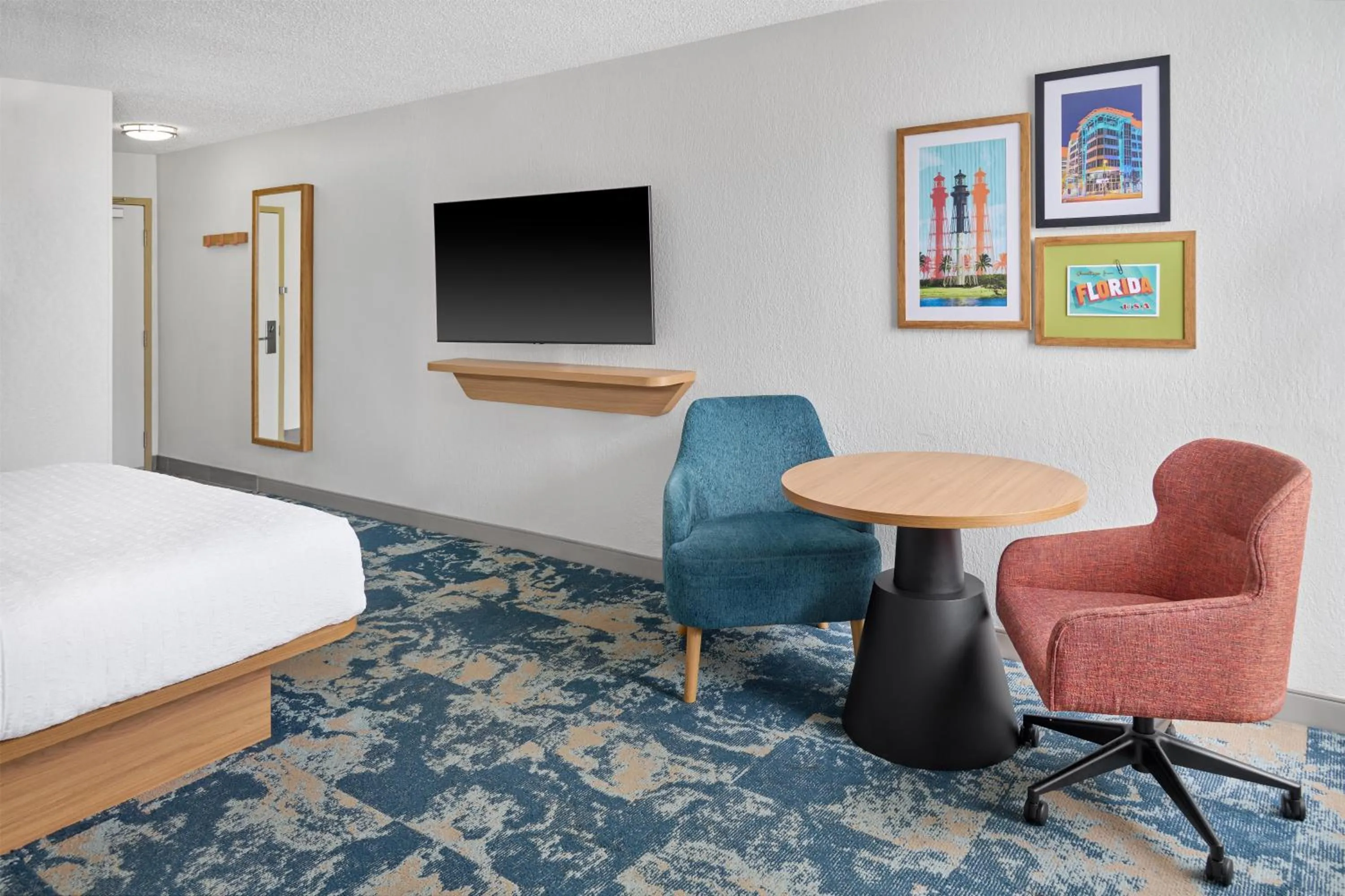 Bedroom, Bed in Hampton Inn Fort Lauderdale Plantation