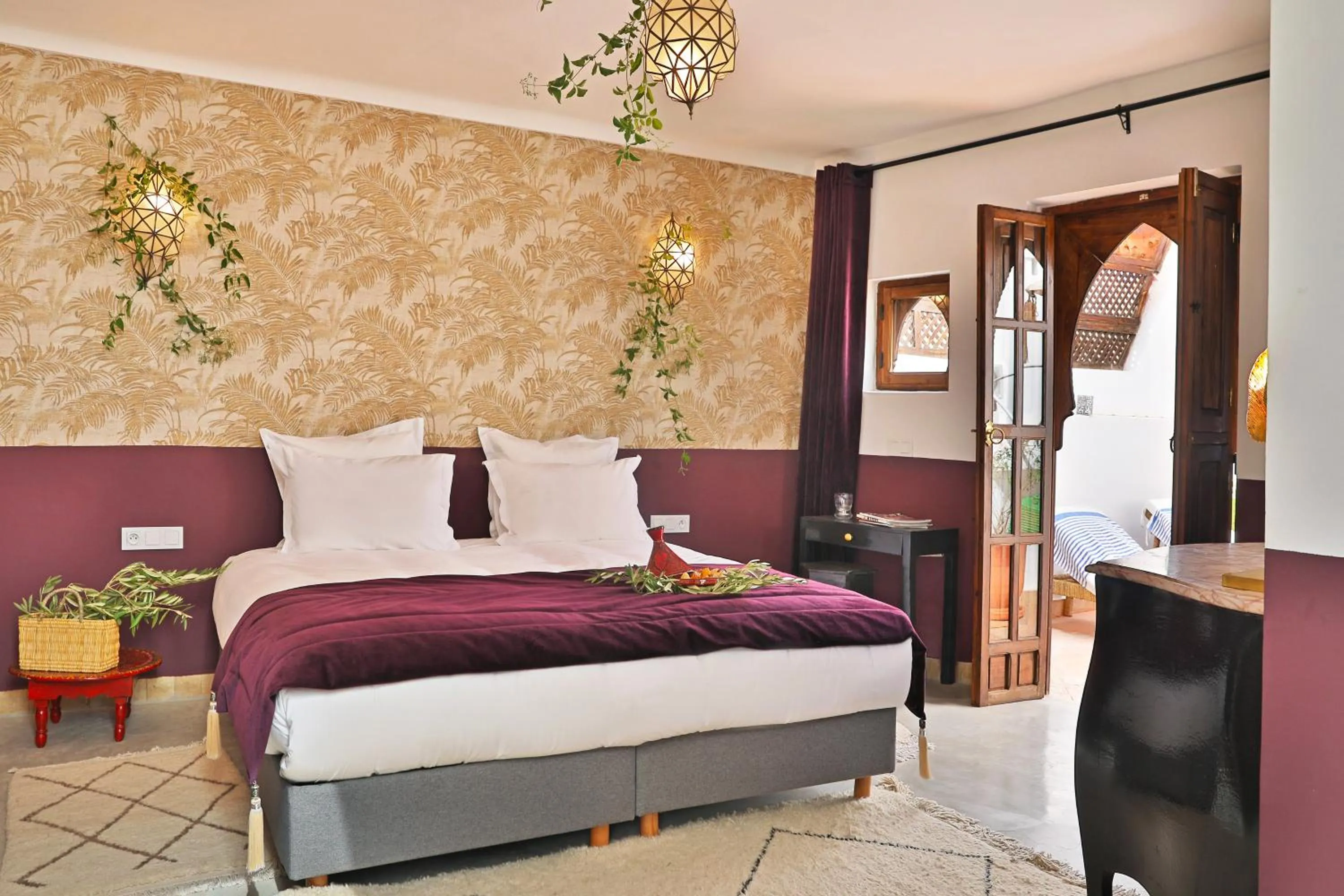 Balcony/Terrace, Bed in Riad la Parenthèse by Sashema