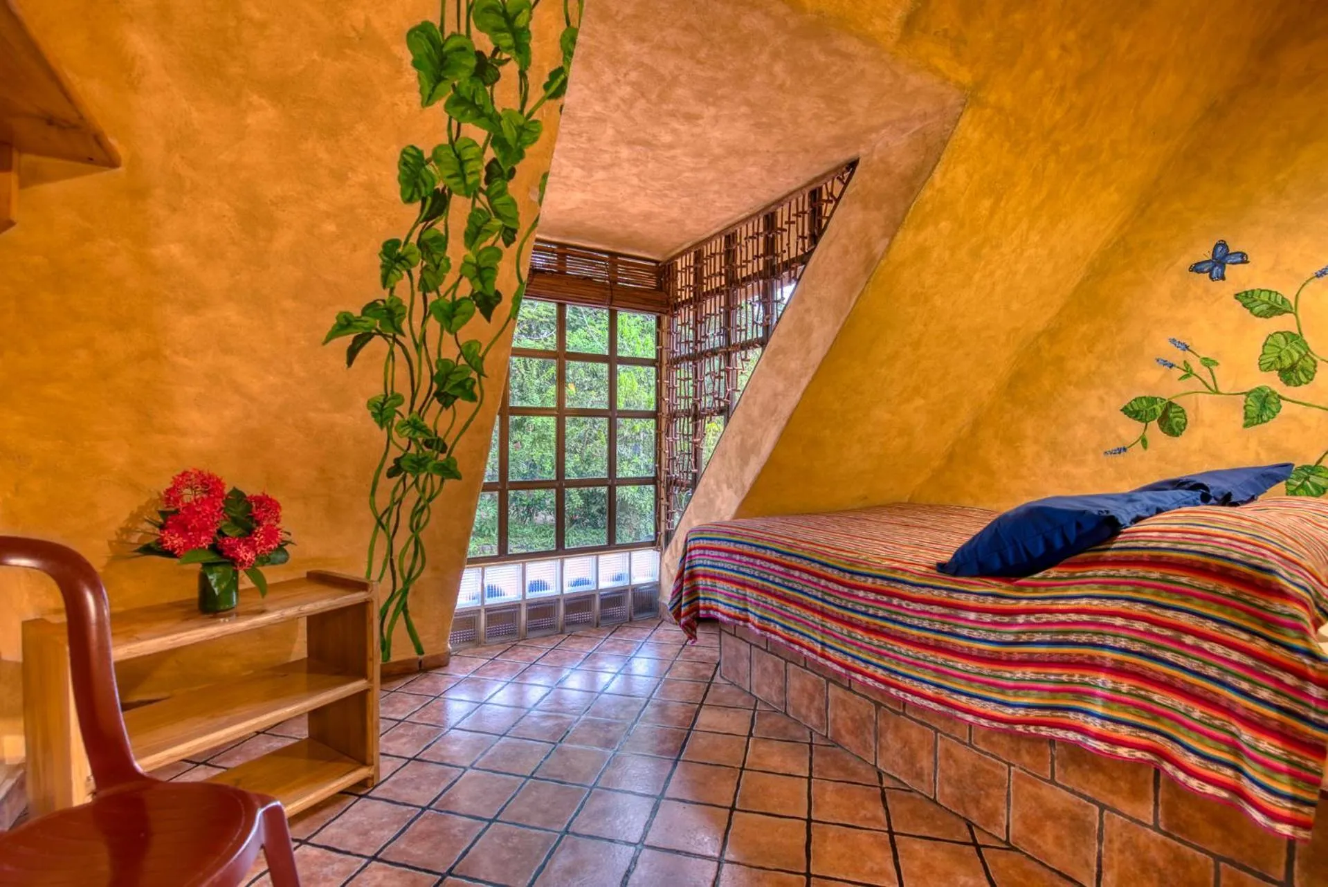 Bed in El Sano Banano Beachside Hotel