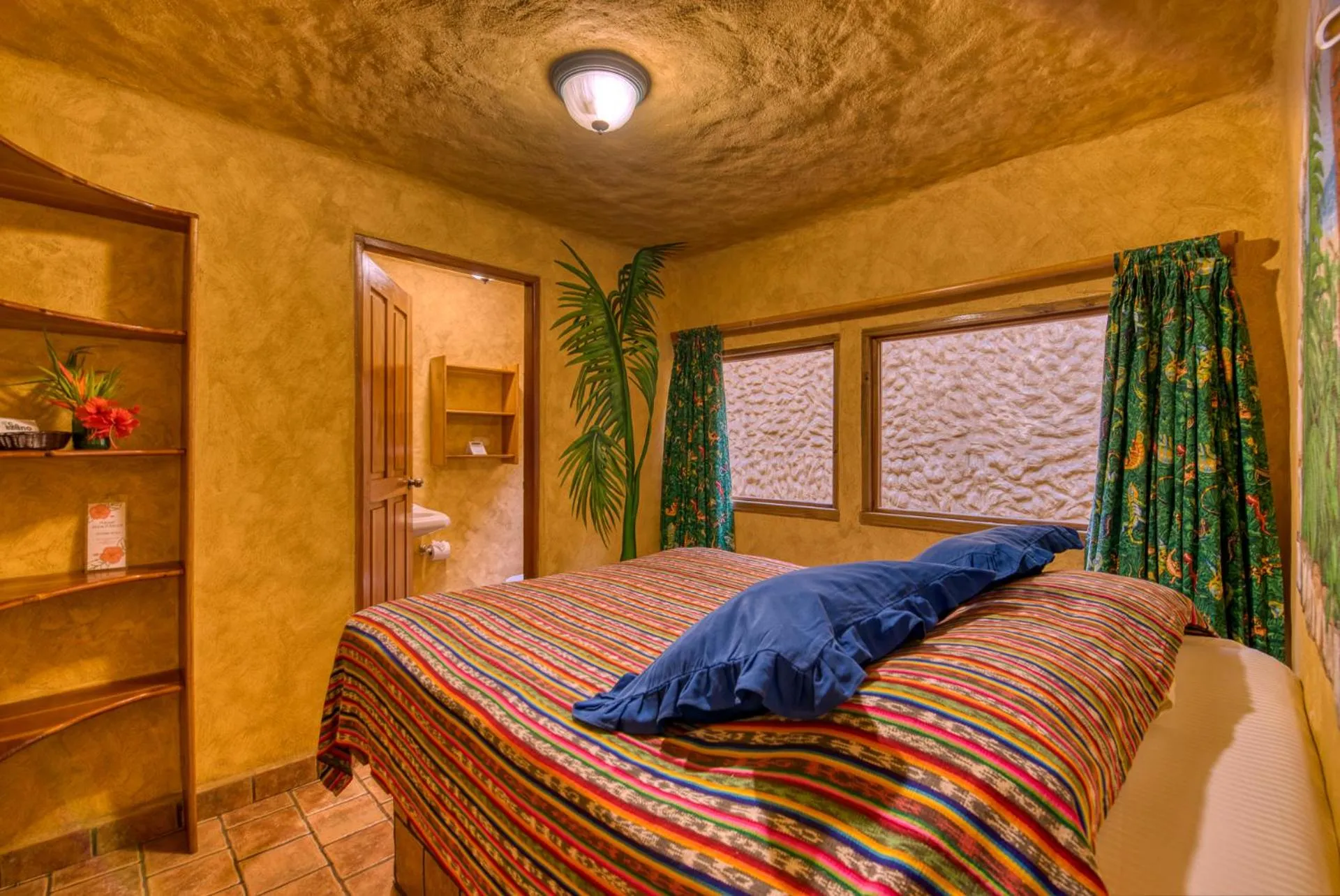 Bed in El Sano Banano Beachside Hotel