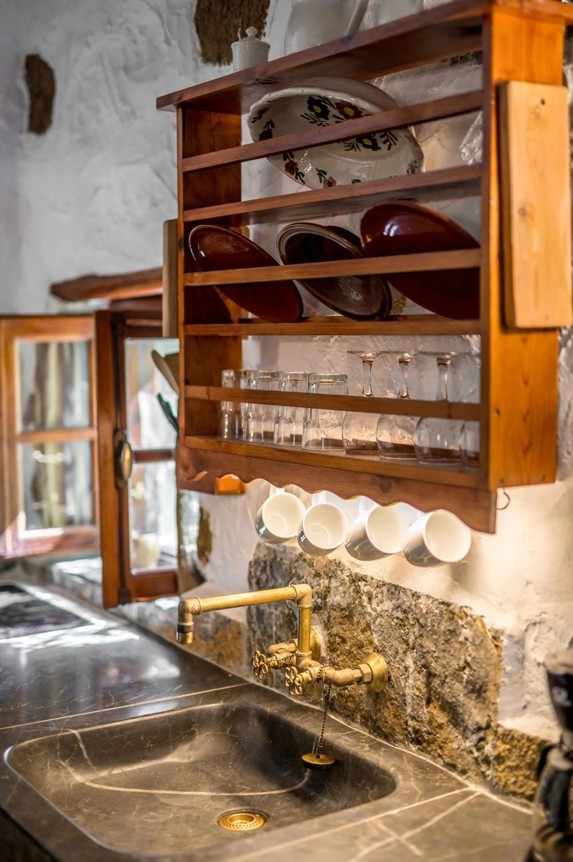 Kitchen or kitchenette in Natura cottages