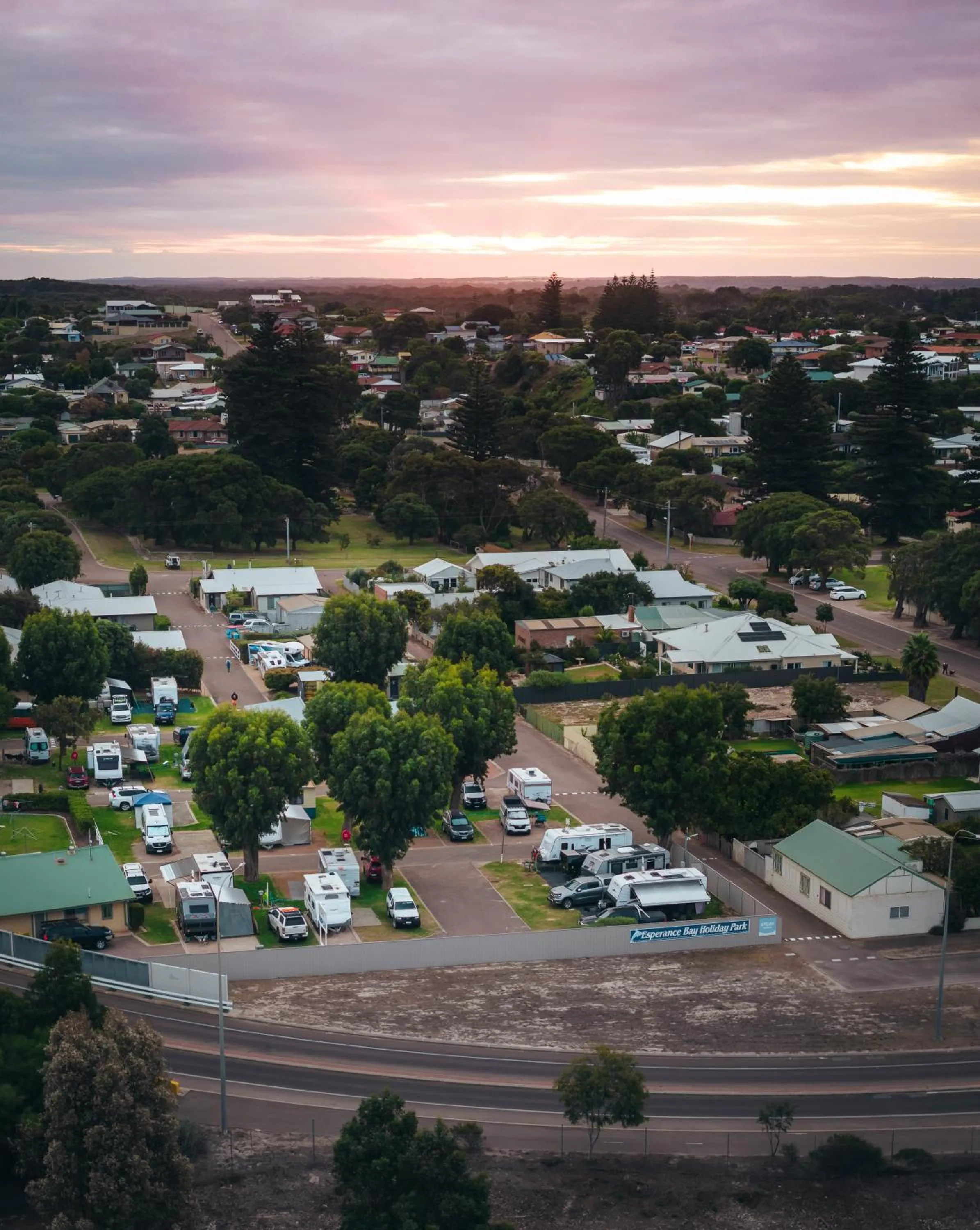 Bird's eye view in Esperance Bay Holiday Park