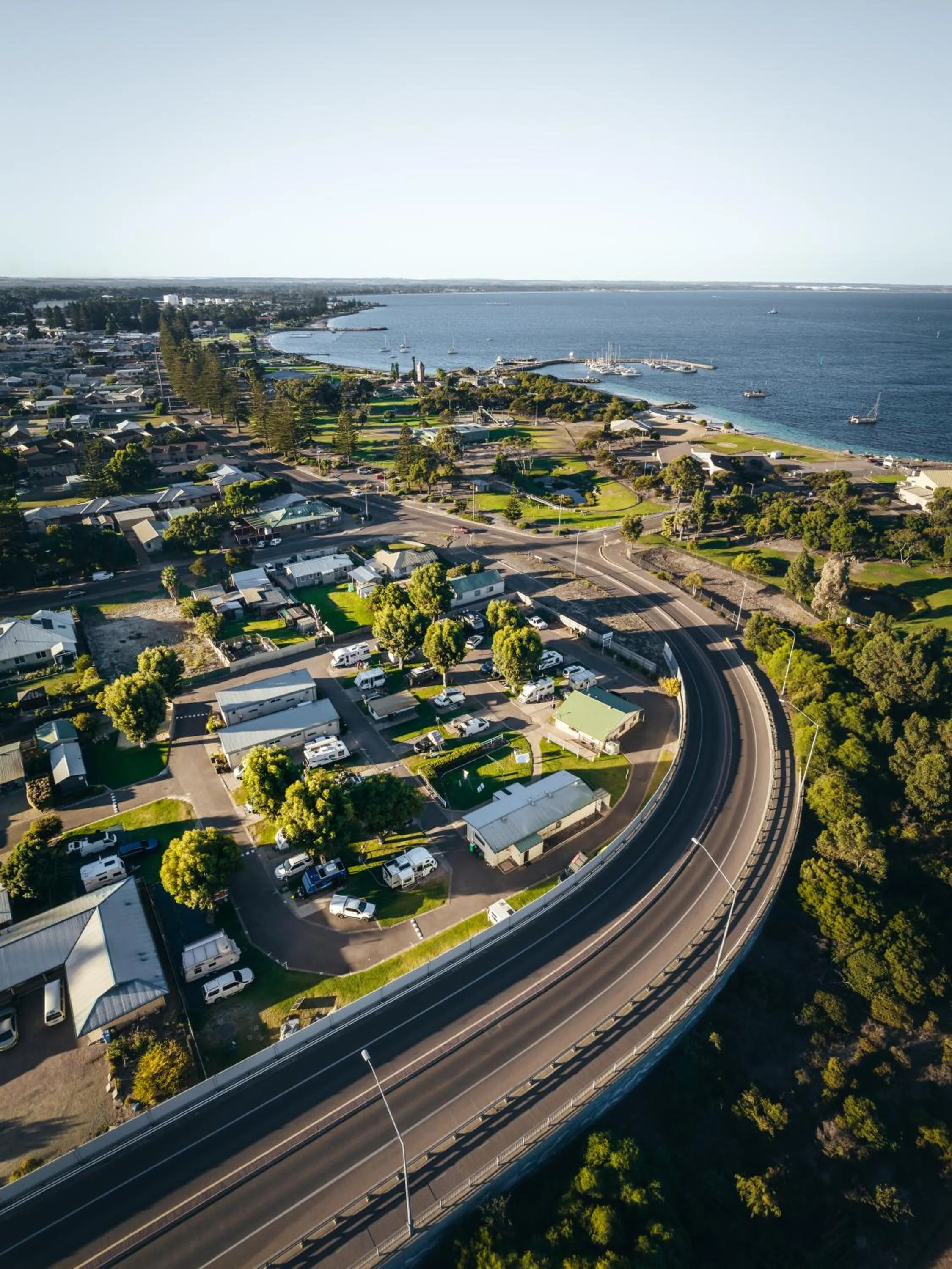 Bird's eye view in Esperance Bay Holiday Park