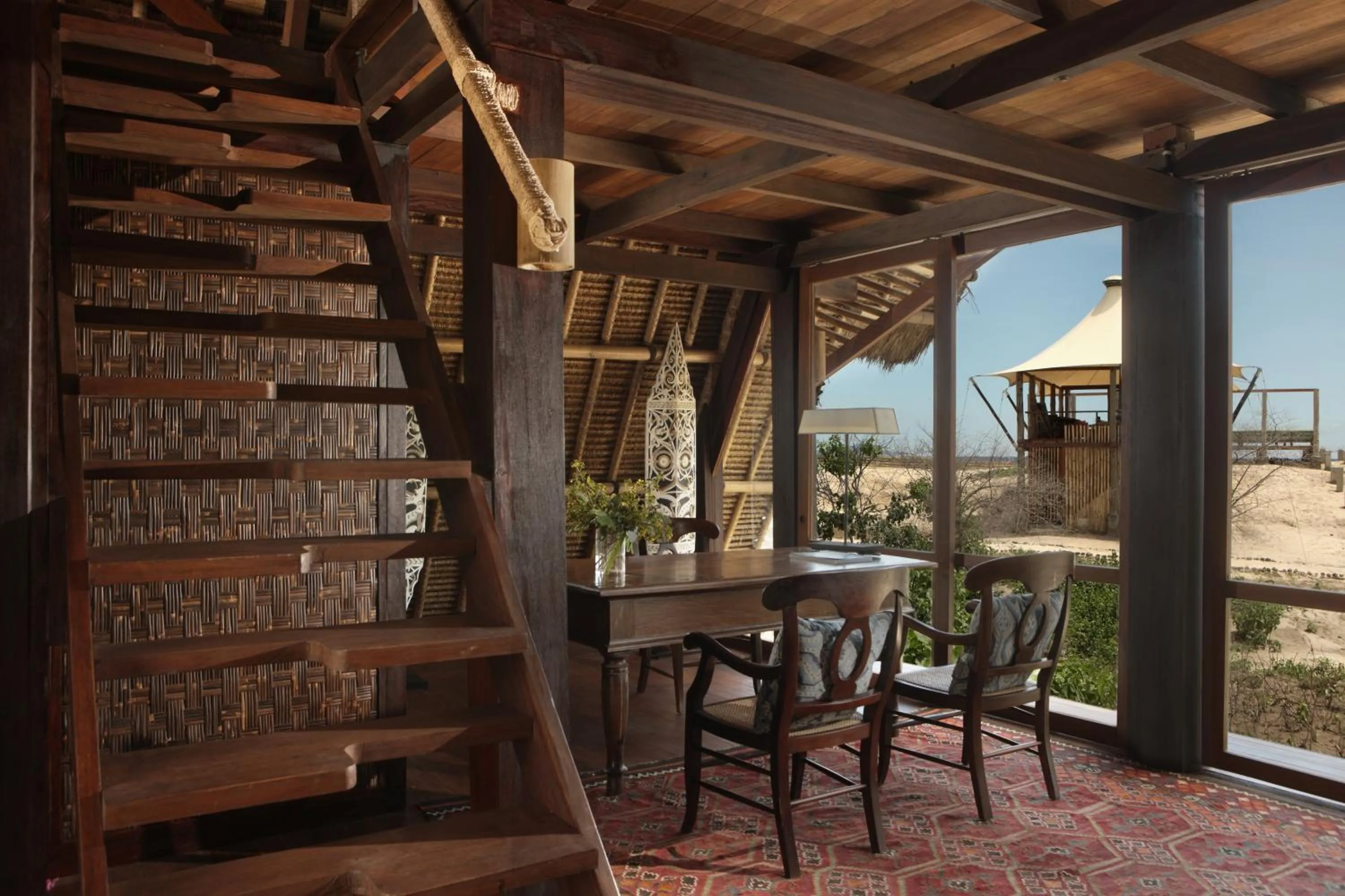 Dining area in Jeeva Beloam Beach Camp