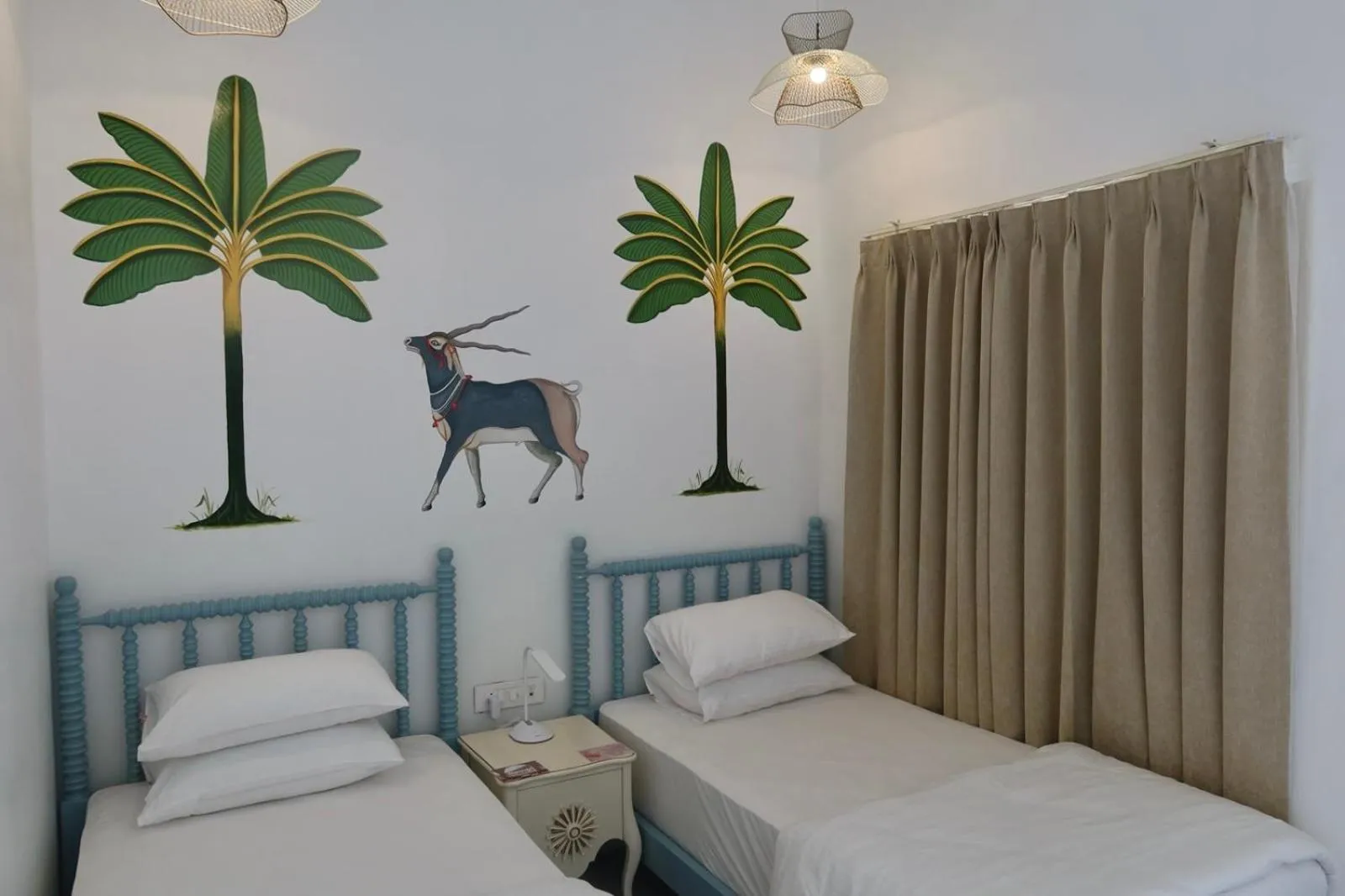 Decorative detail, Bed in Dev Niwas - Heritage Hotel