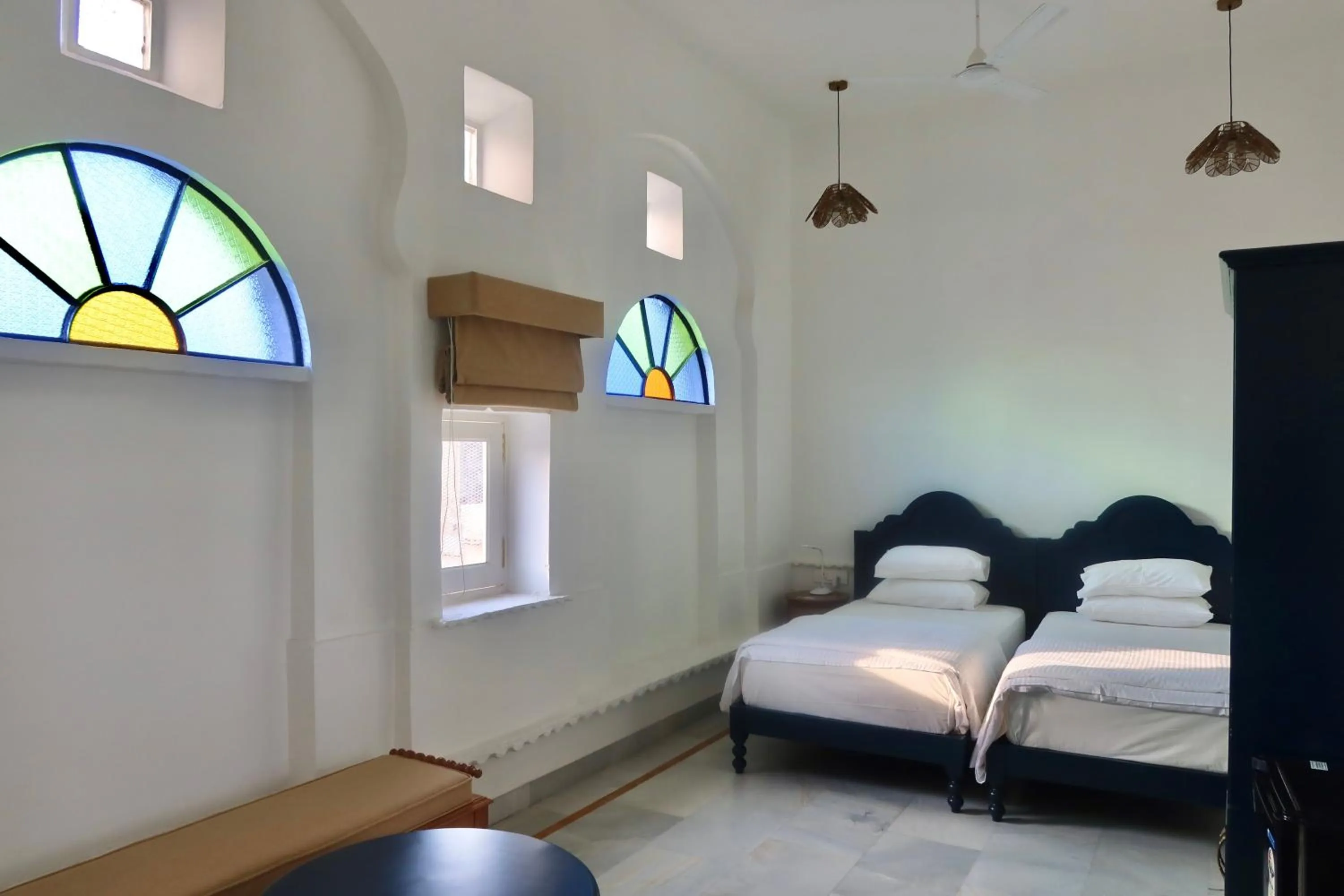 Decorative detail, Bed in Dev Niwas - Heritage Hotel