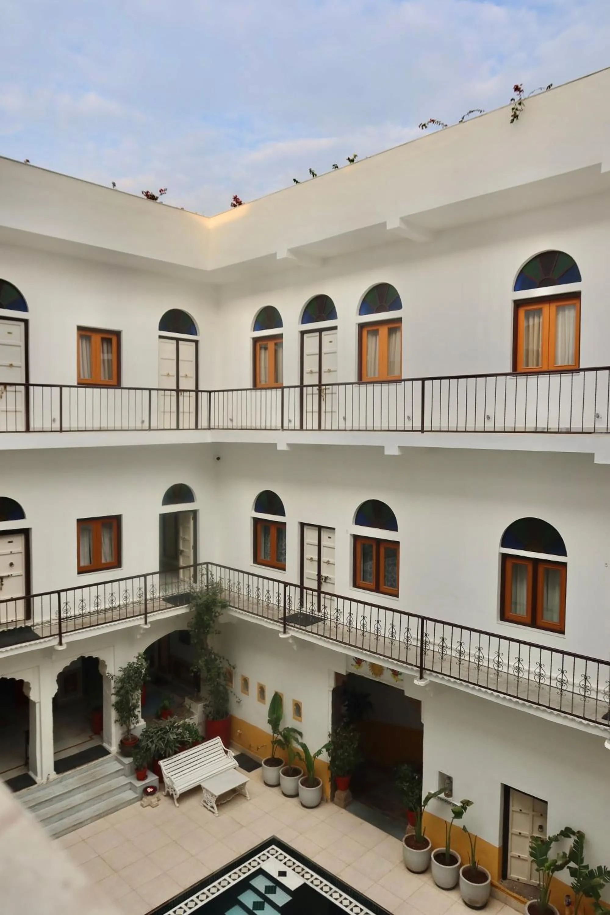 Inner courtyard view in Dev Niwas - Heritage Hotel