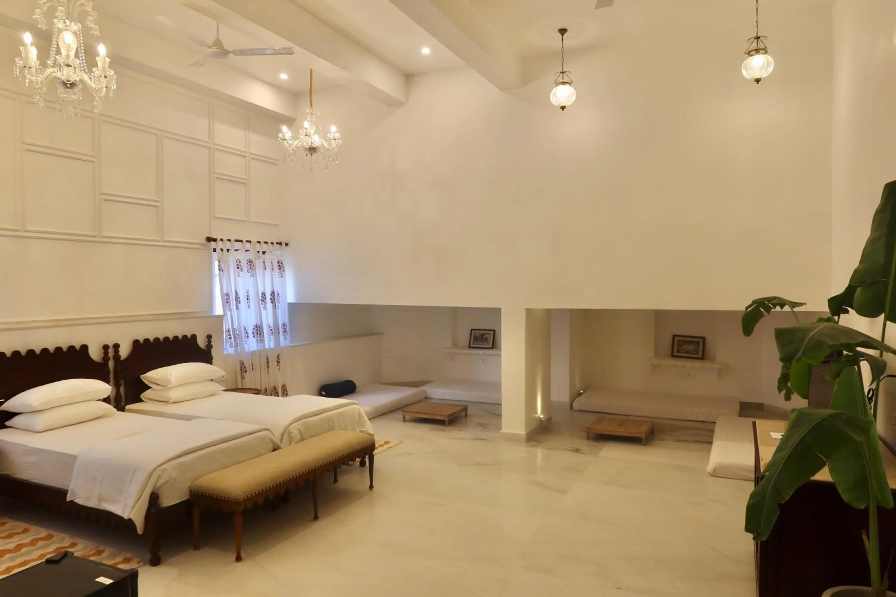 Decorative detail, Bed in Dev Niwas - Heritage Hotel